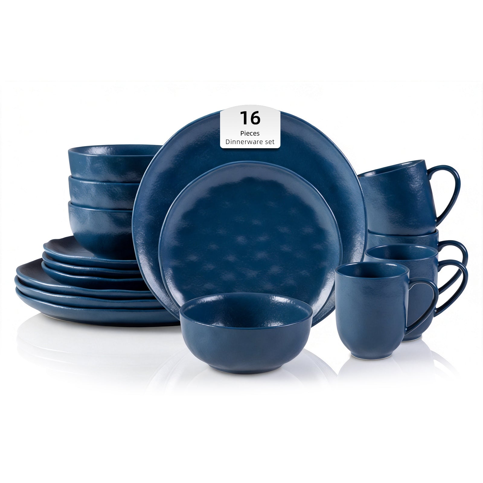 Stoneware Reactive Glaze Organic Sky Star Dinnerware Set