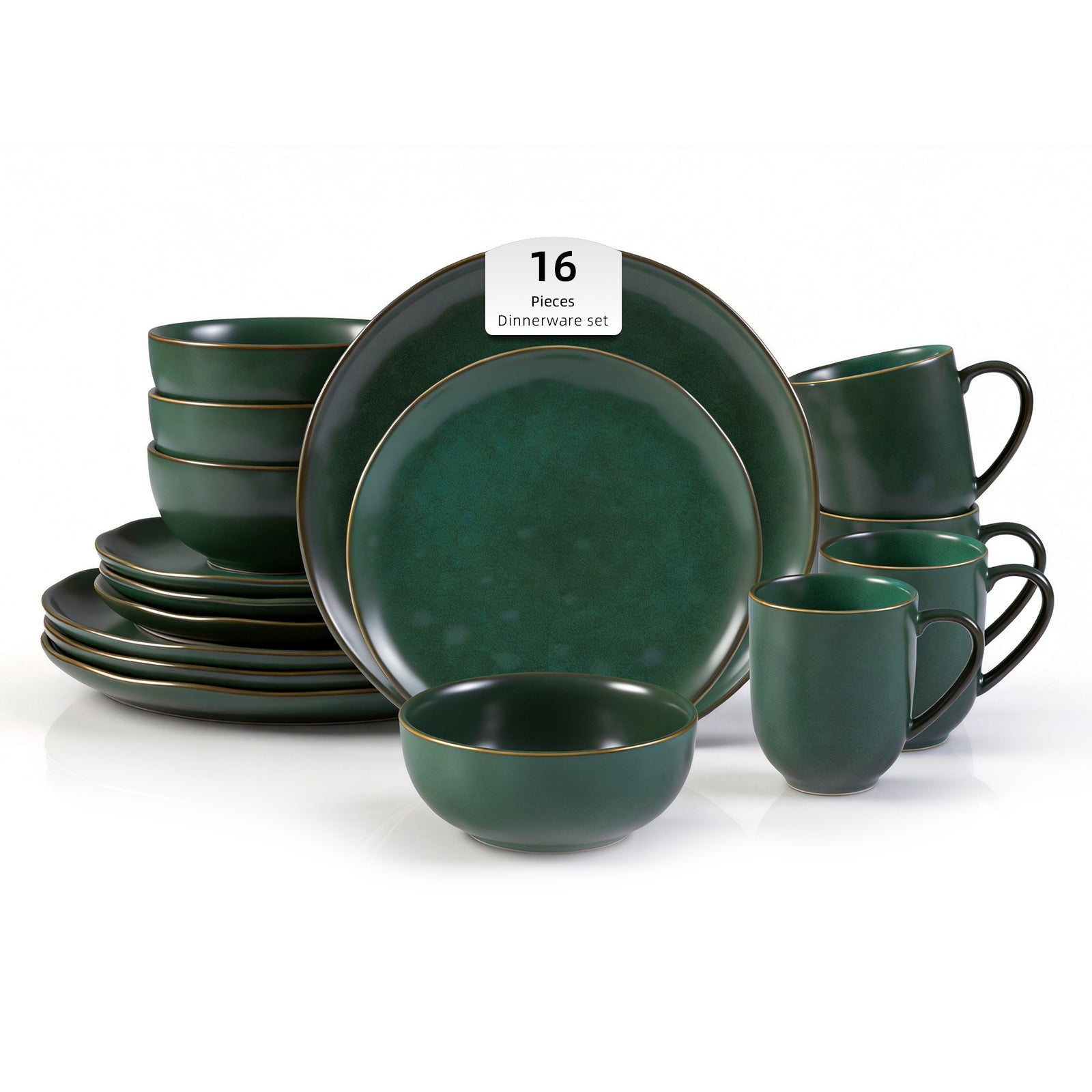 Stoneware Reactive Glaze Organic Sky Star Dinnerware Set