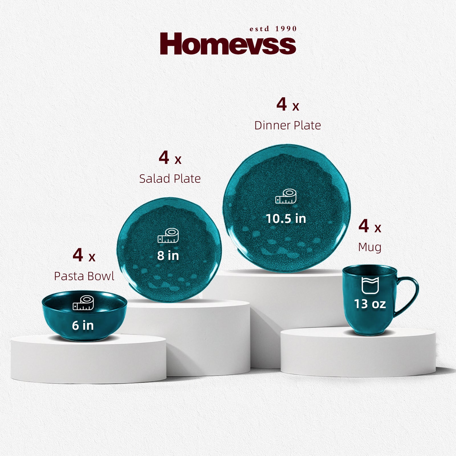Stoneware Reactive Glaze Organic Sky Star Dinnerware Set
