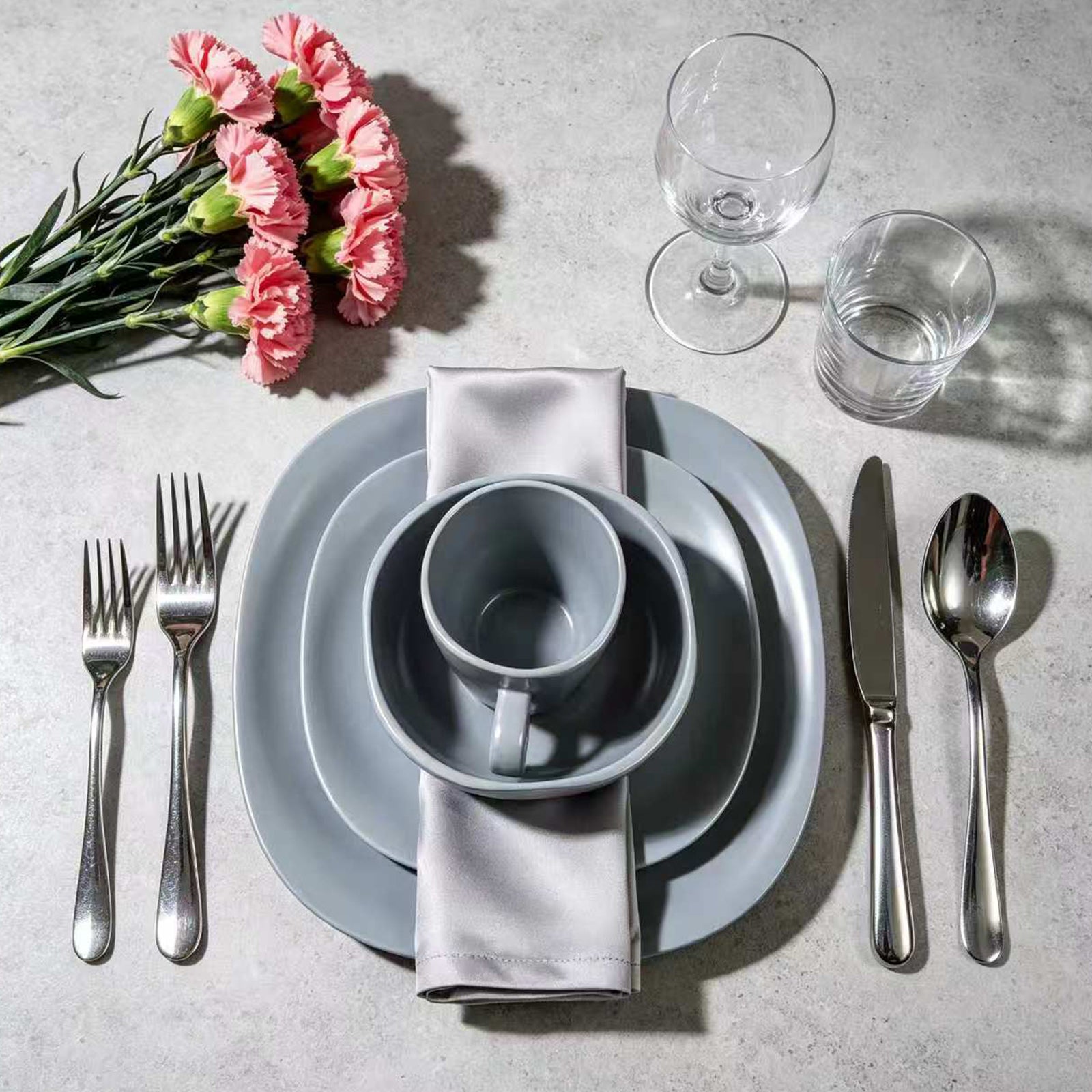 Stoneware Square Dinnerware Set