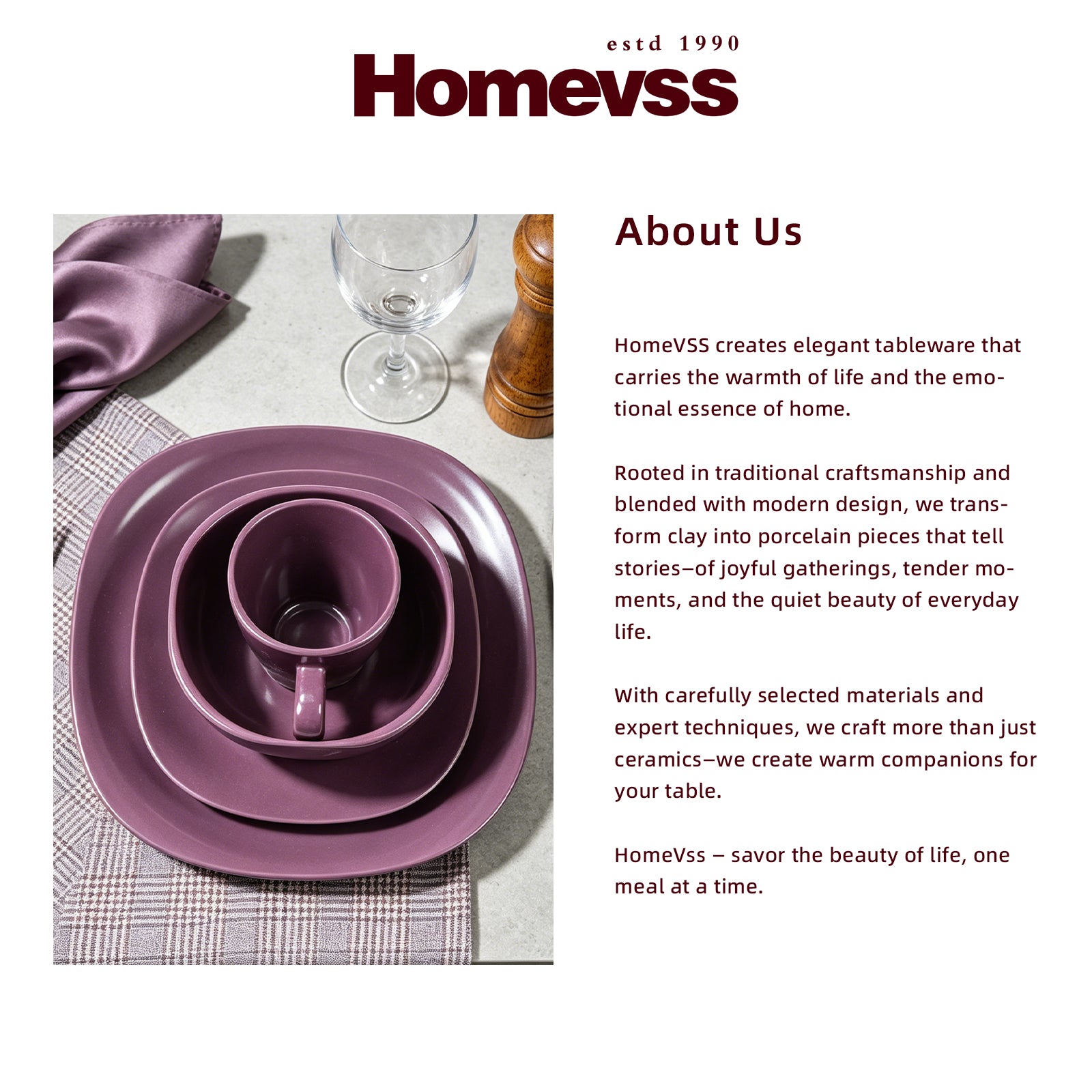 Stoneware Square Dinnerware Set