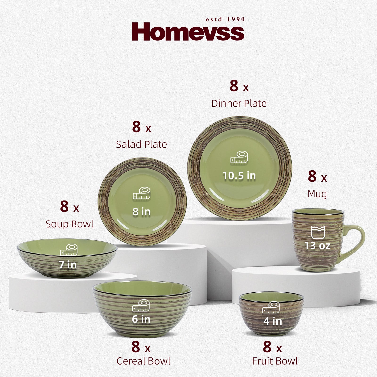 Stoneware Handcrafted Tree Bark Effected Glaze Dinnerware Set