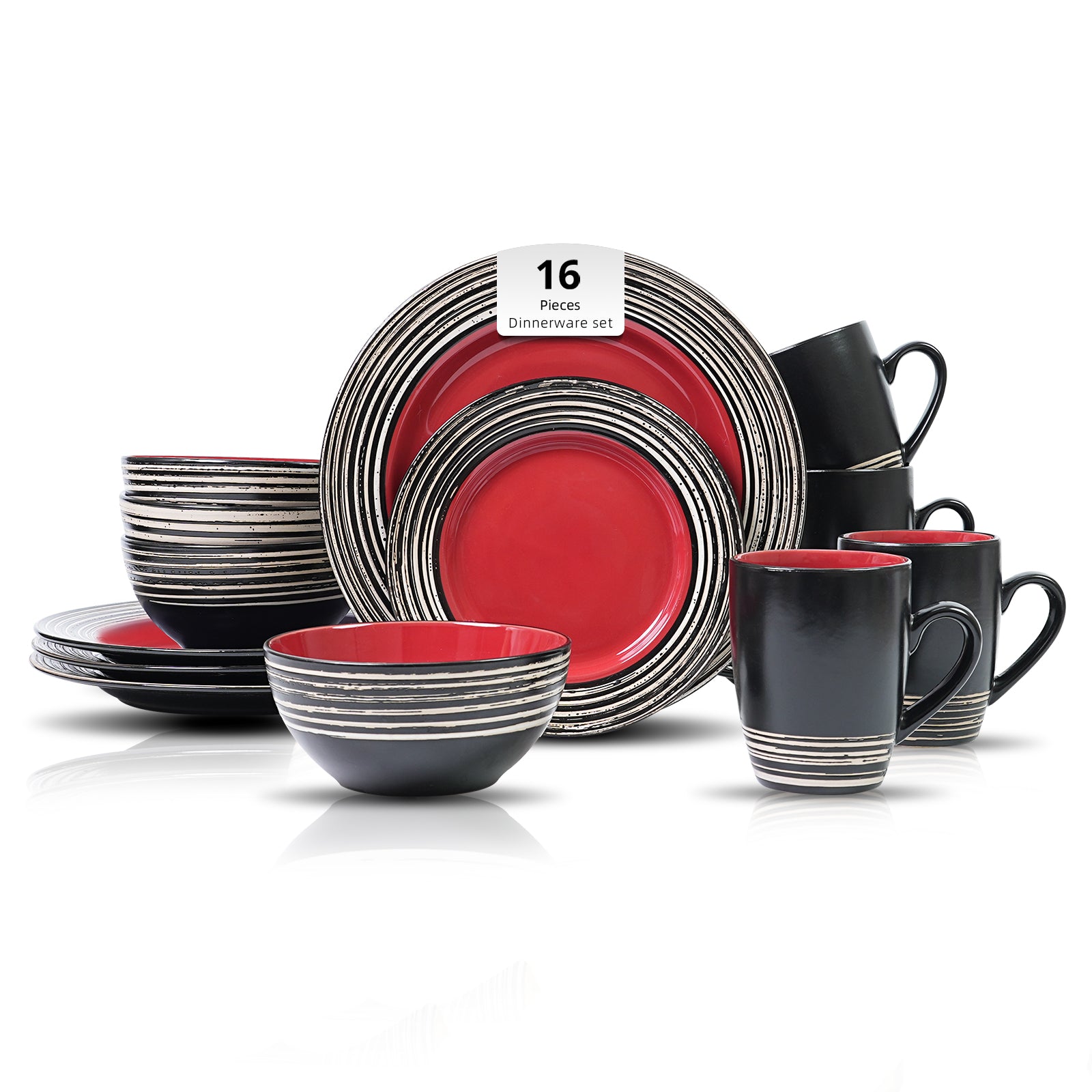 Stoneware Handcrafted Tree Bark Effected Glaze Dinnerware Set