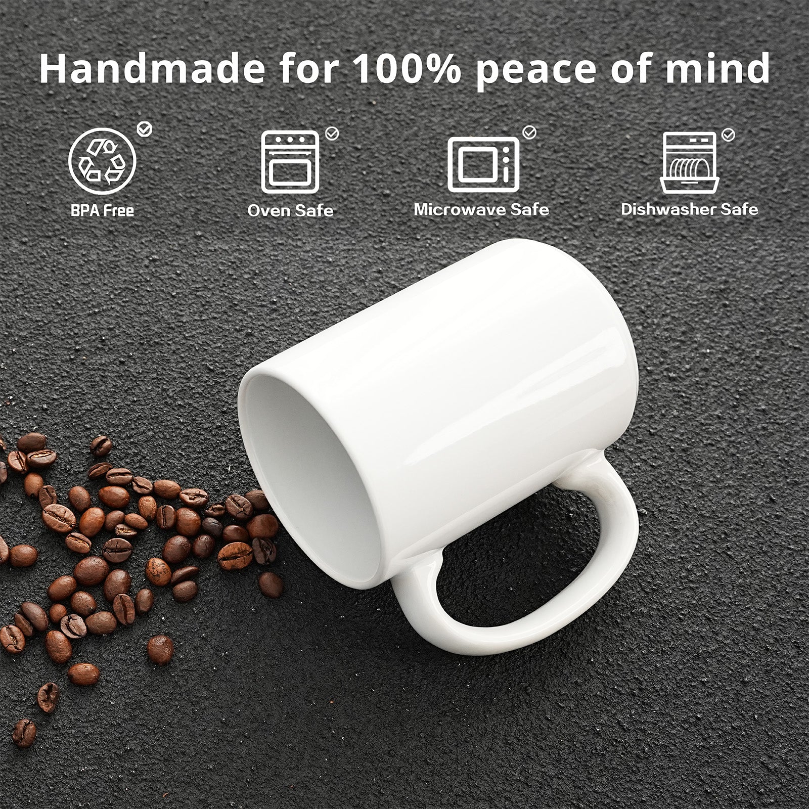 15oz Stoneware Sublimation Mug Blanks