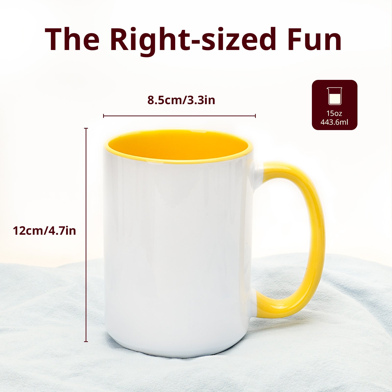 15oz Stoneware Sublimation Mug Blanks