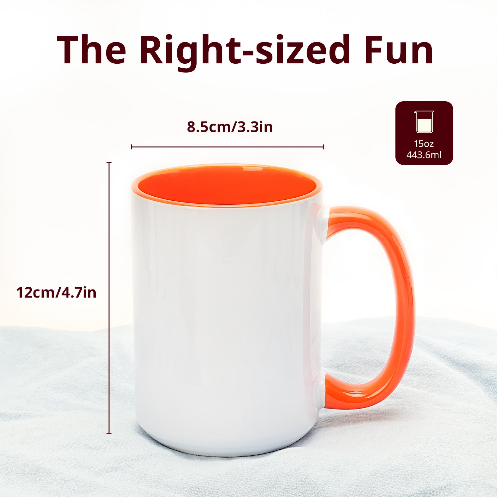 15oz Stoneware Sublimation Mug Blanks