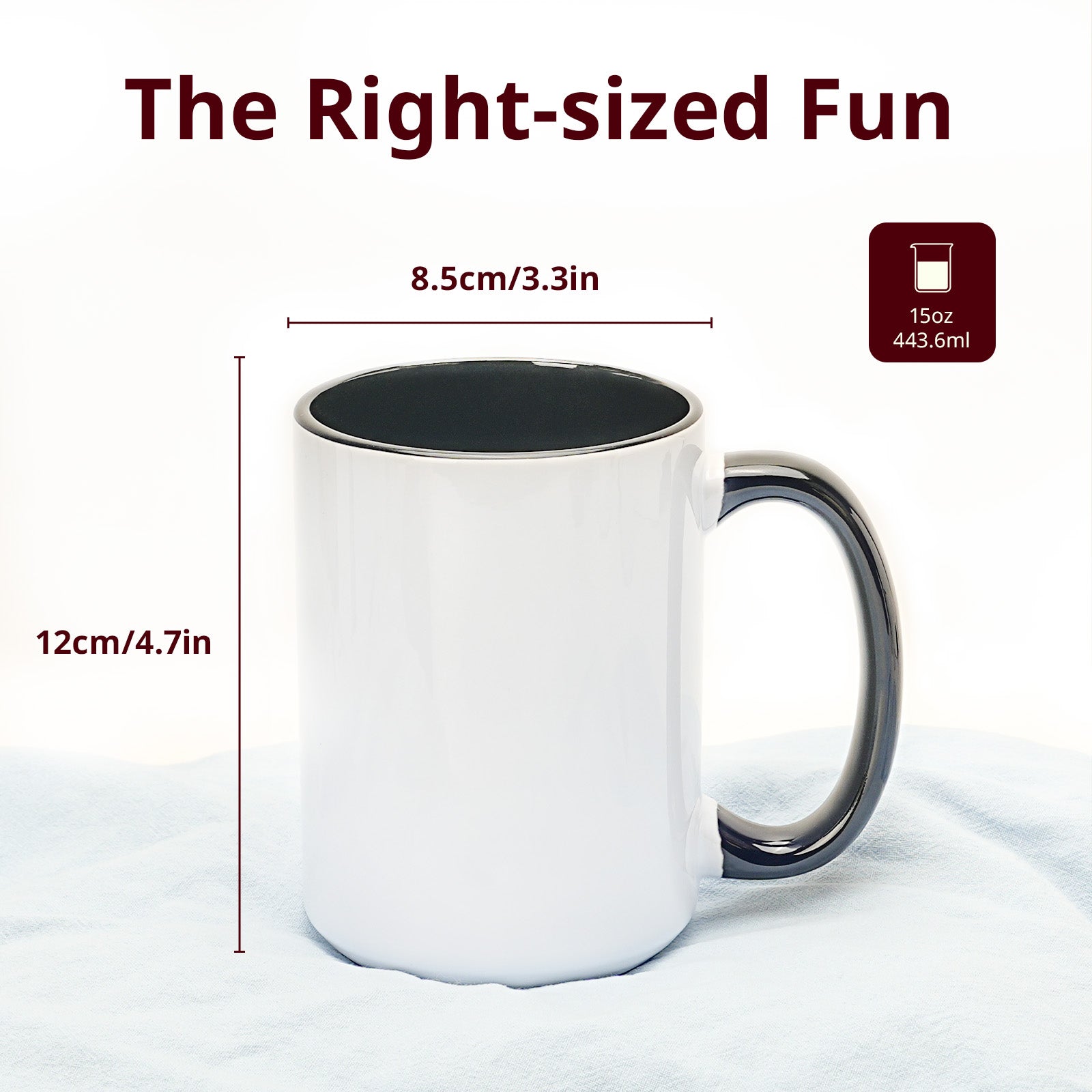 15oz Stoneware Sublimation Mug Blanks