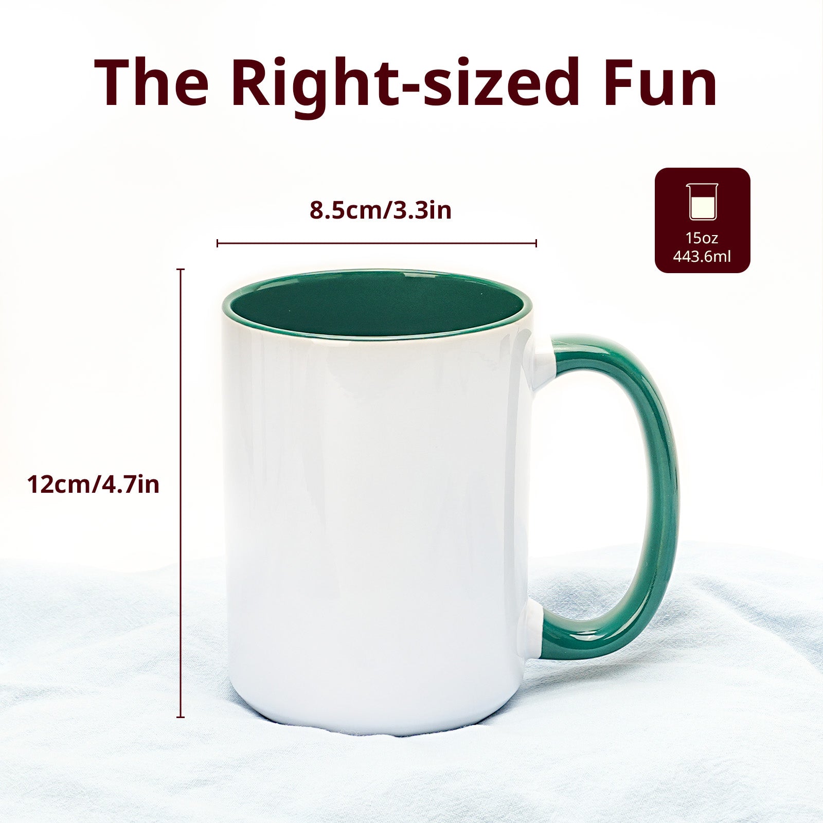 15oz Stoneware Sublimation Mug Blanks