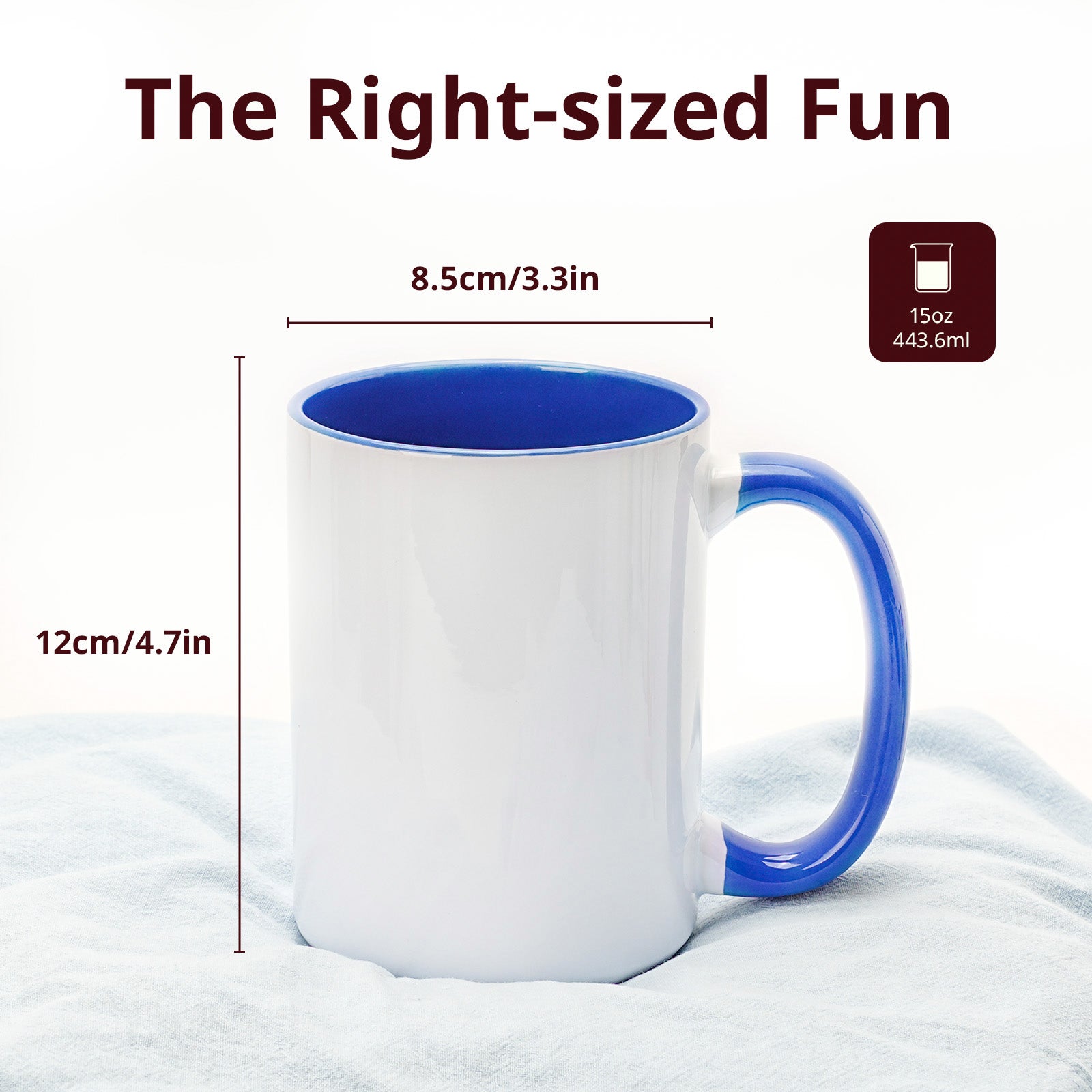 15oz Stoneware Sublimation Mug Blanks