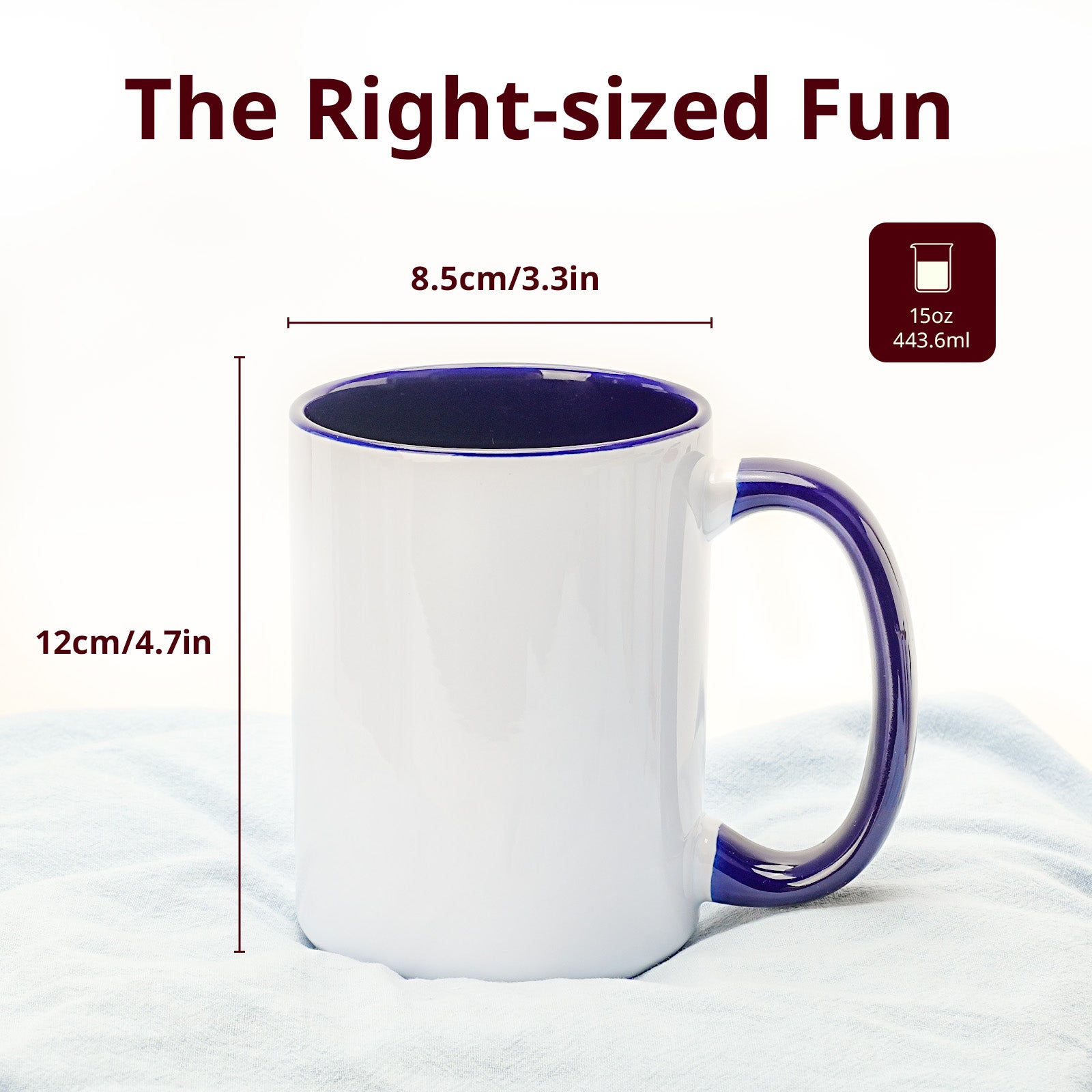 15oz Stoneware Sublimation Mug Blanks