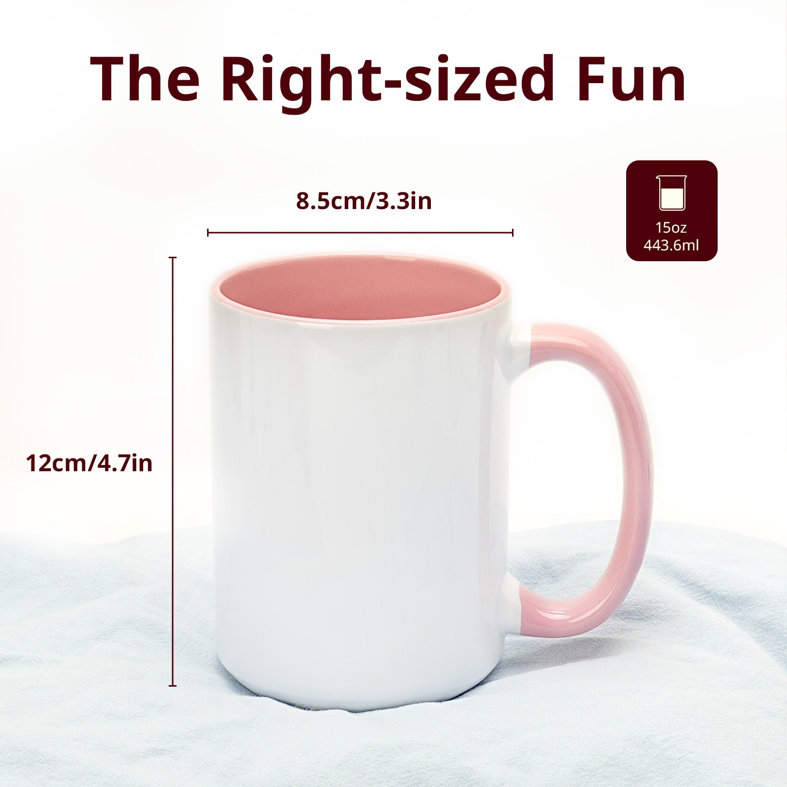 15oz Stoneware Sublimation Mug Blanks