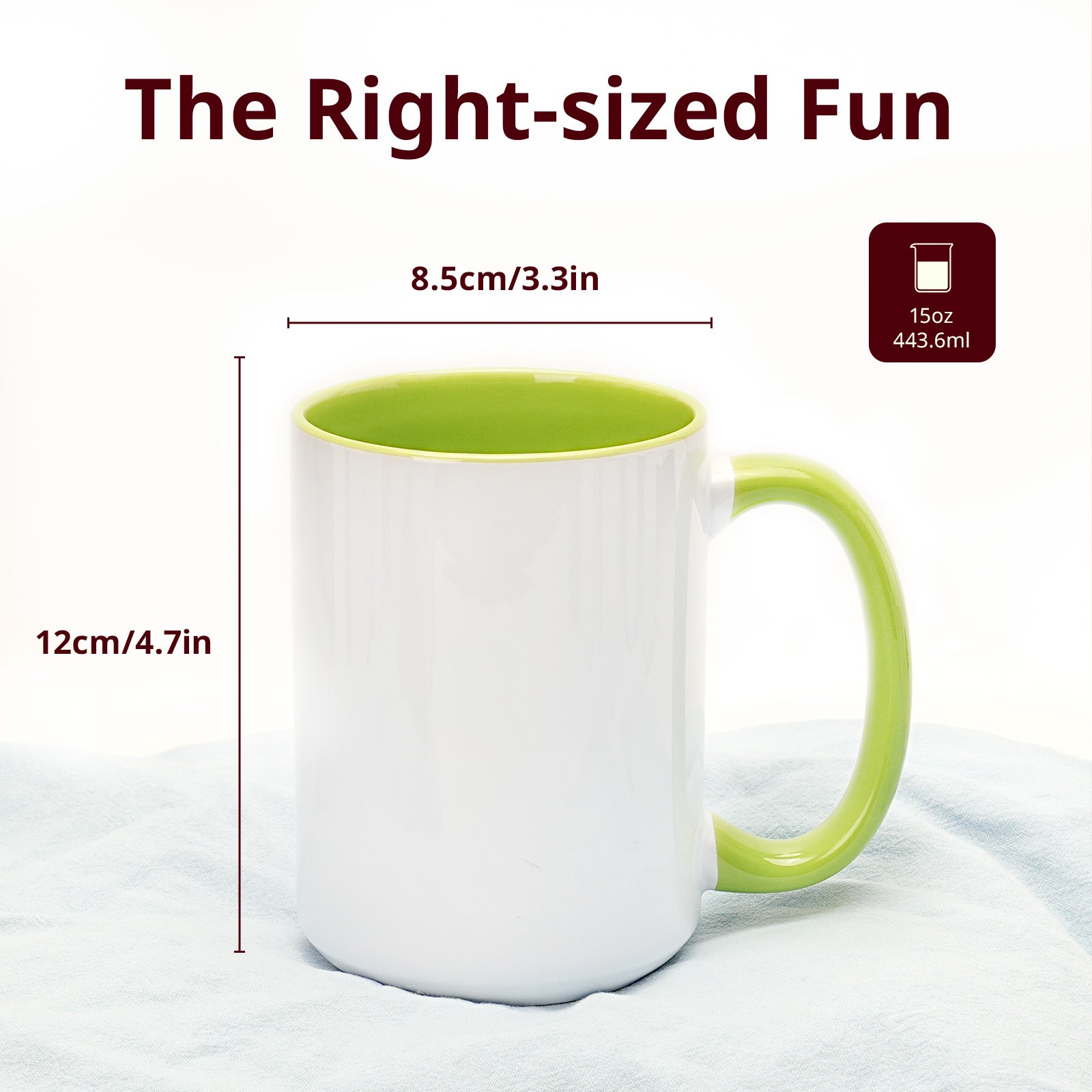 15oz Stoneware Sublimation Mug Blanks