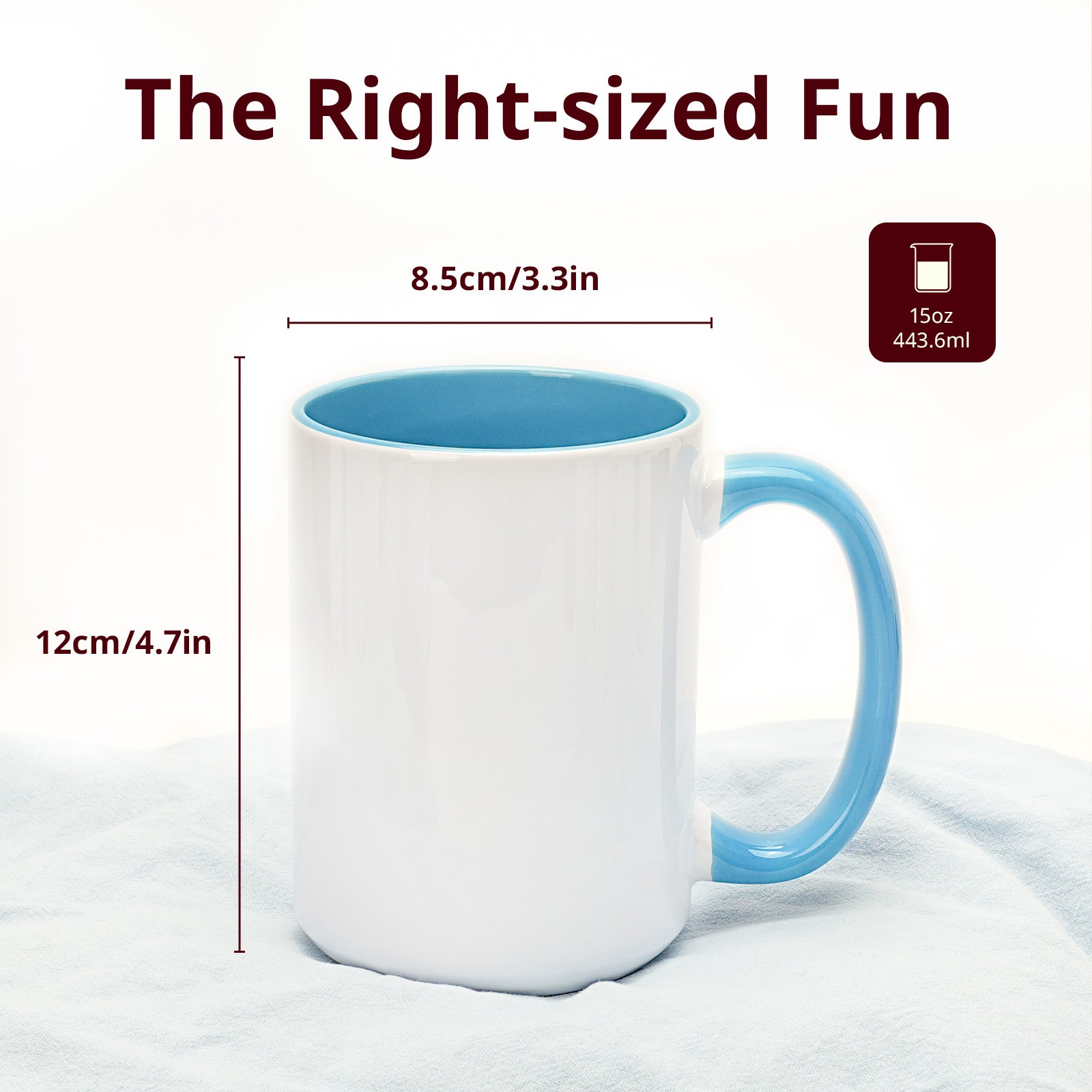 15oz Stoneware Sublimation Mug Blanks