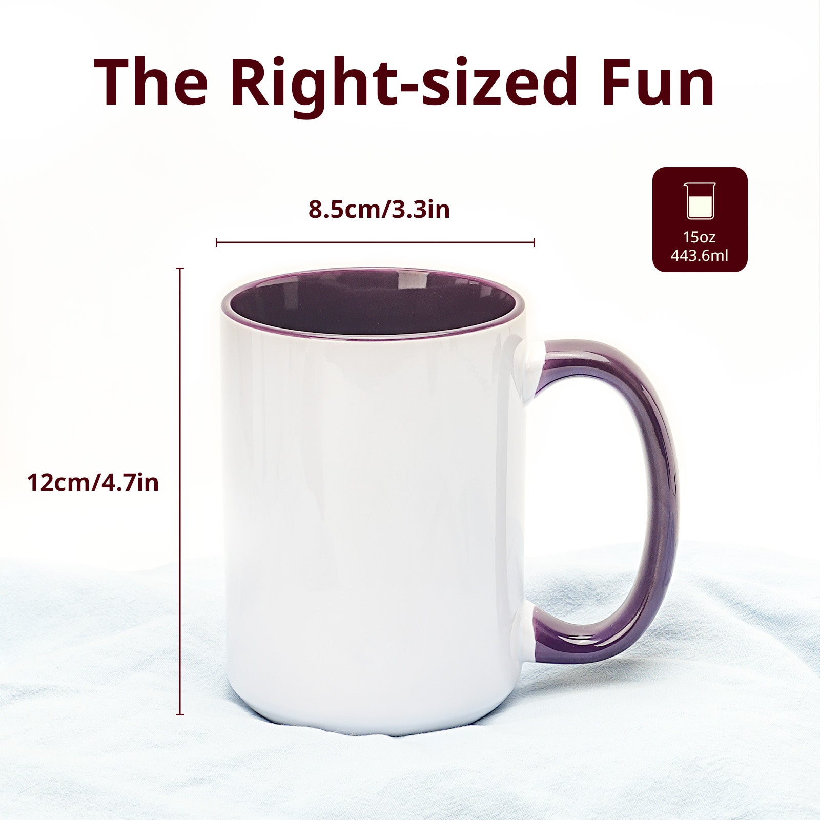 15oz Stoneware Sublimation Mug Blanks