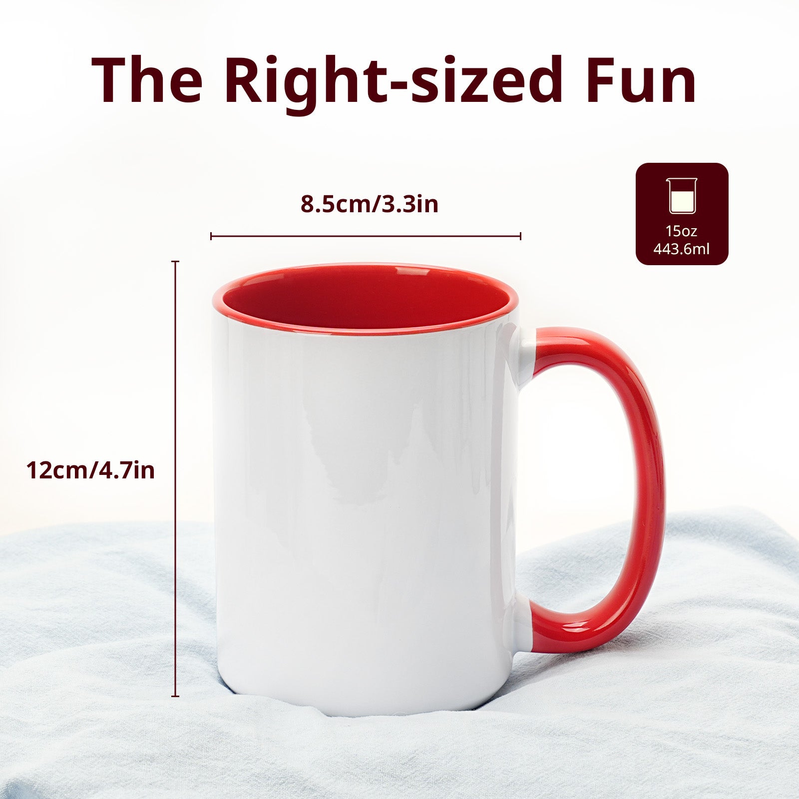 15oz Stoneware Sublimation Mug Blanks