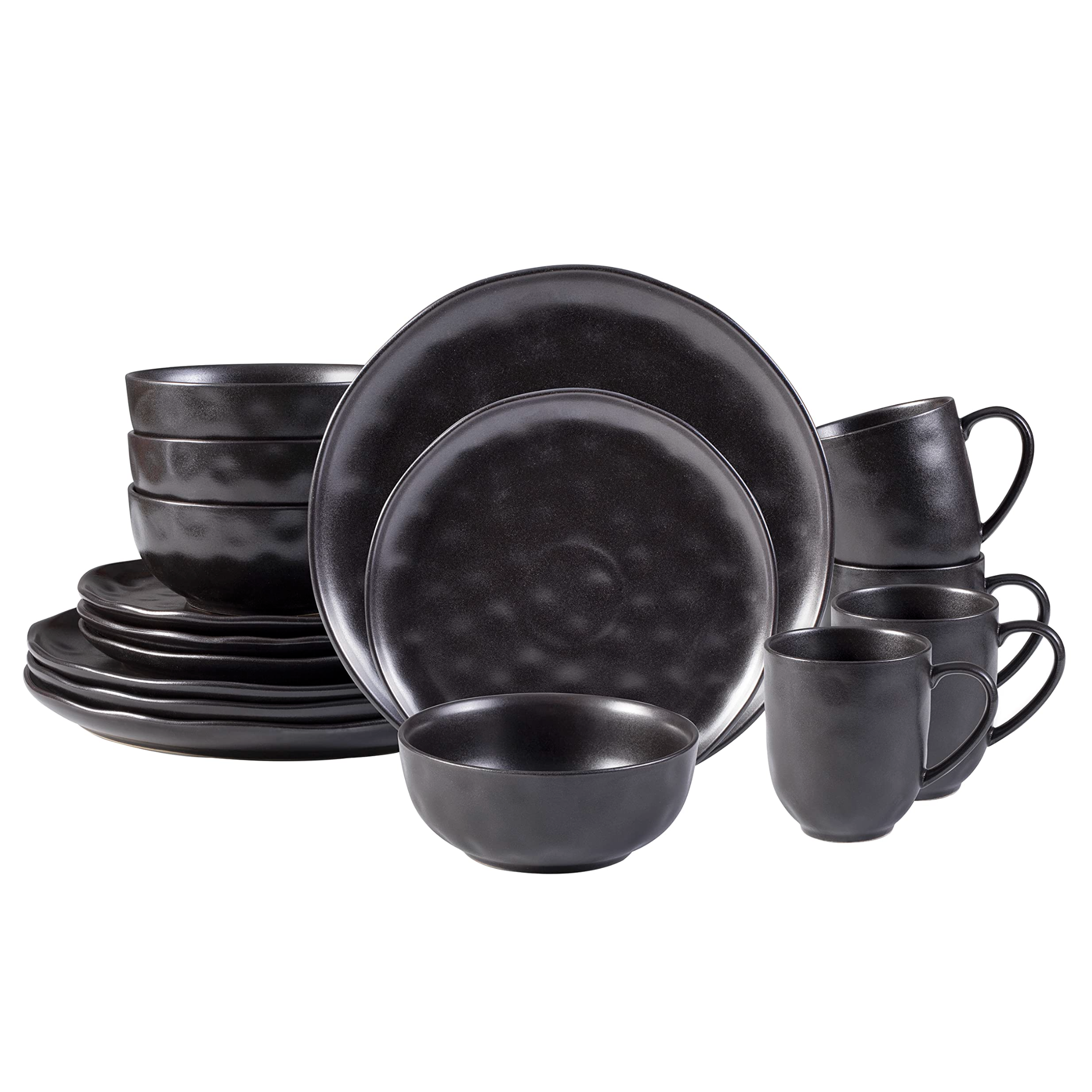 Stoneware Reactive Glaze Organic Sky Star Dinnerware Set
