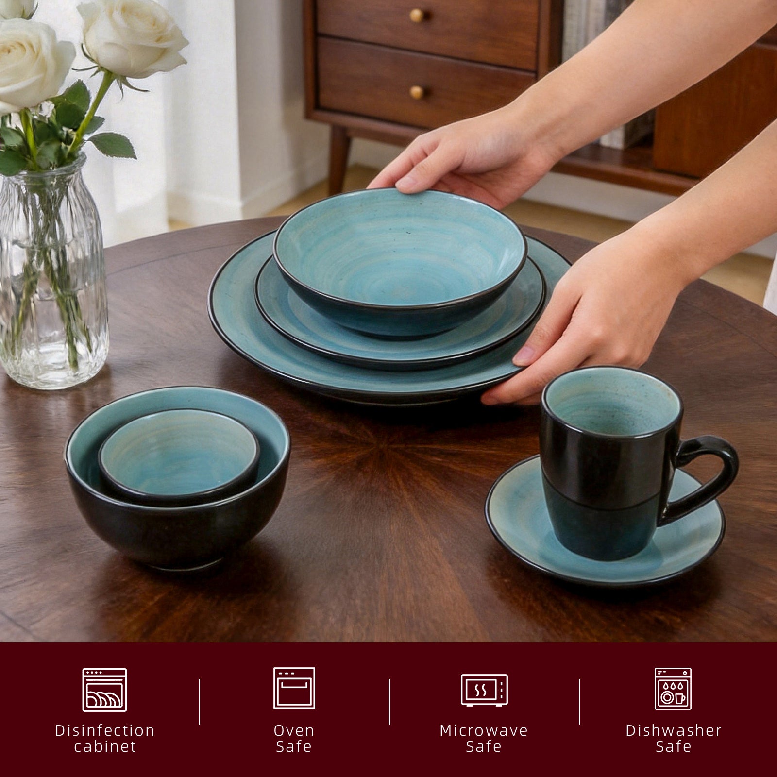 Sonoma Hand-painted Stoneware Dinnerware Set