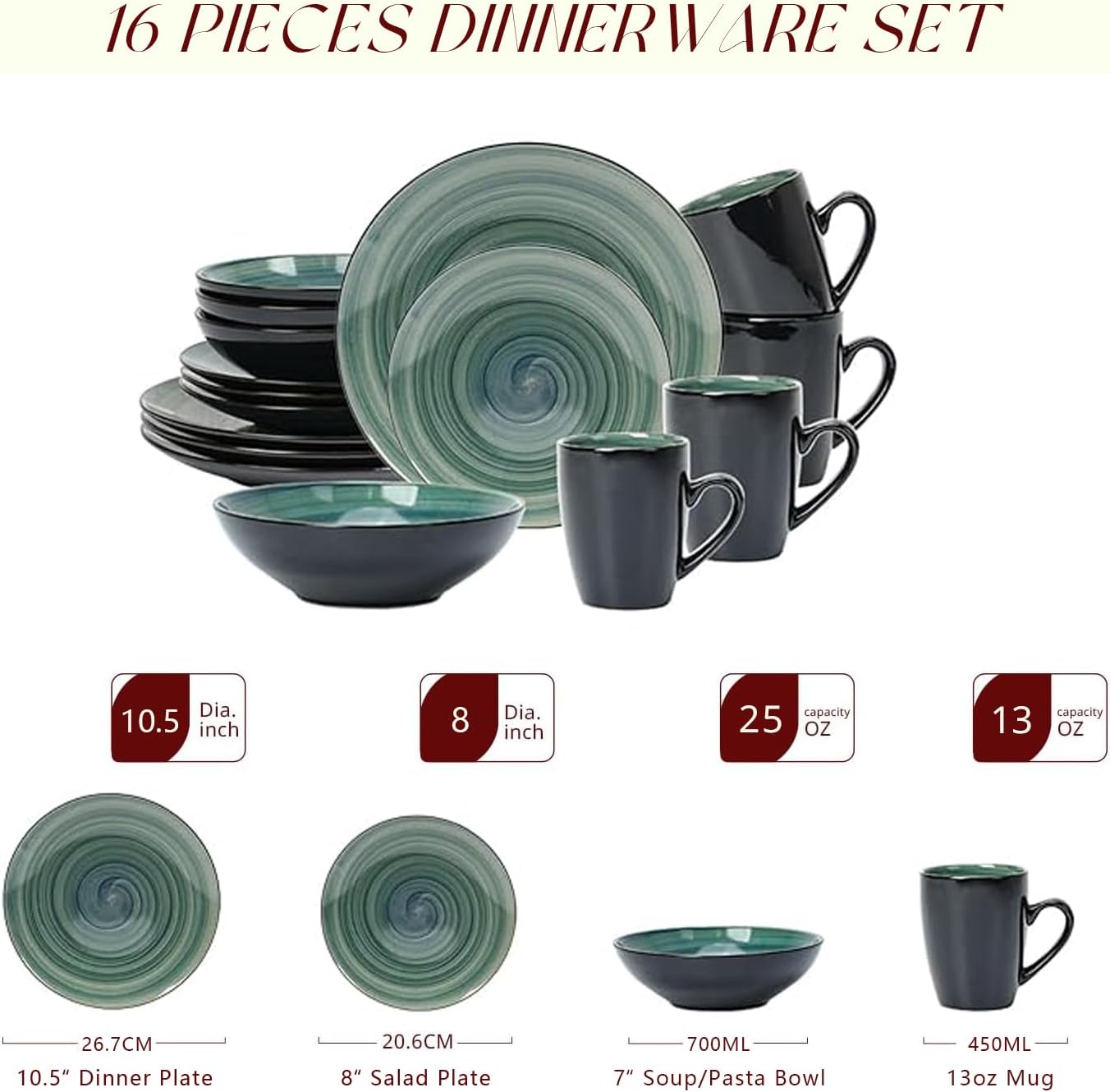 Sonoma Hand-painted Stoneware Dinnerware Set