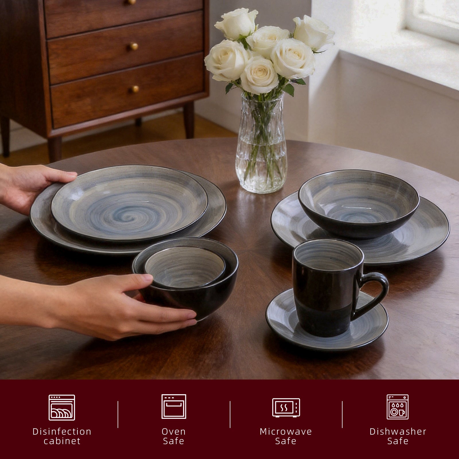 Sonoma Hand-painted Stoneware Dinnerware Set