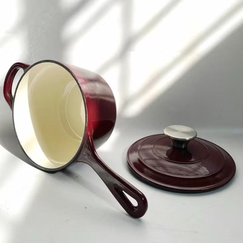 Enameled Cast Iron Saucepan