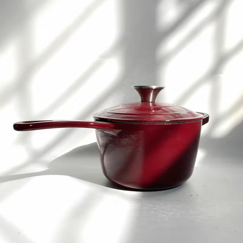 Enameled Cast Iron Saucepan