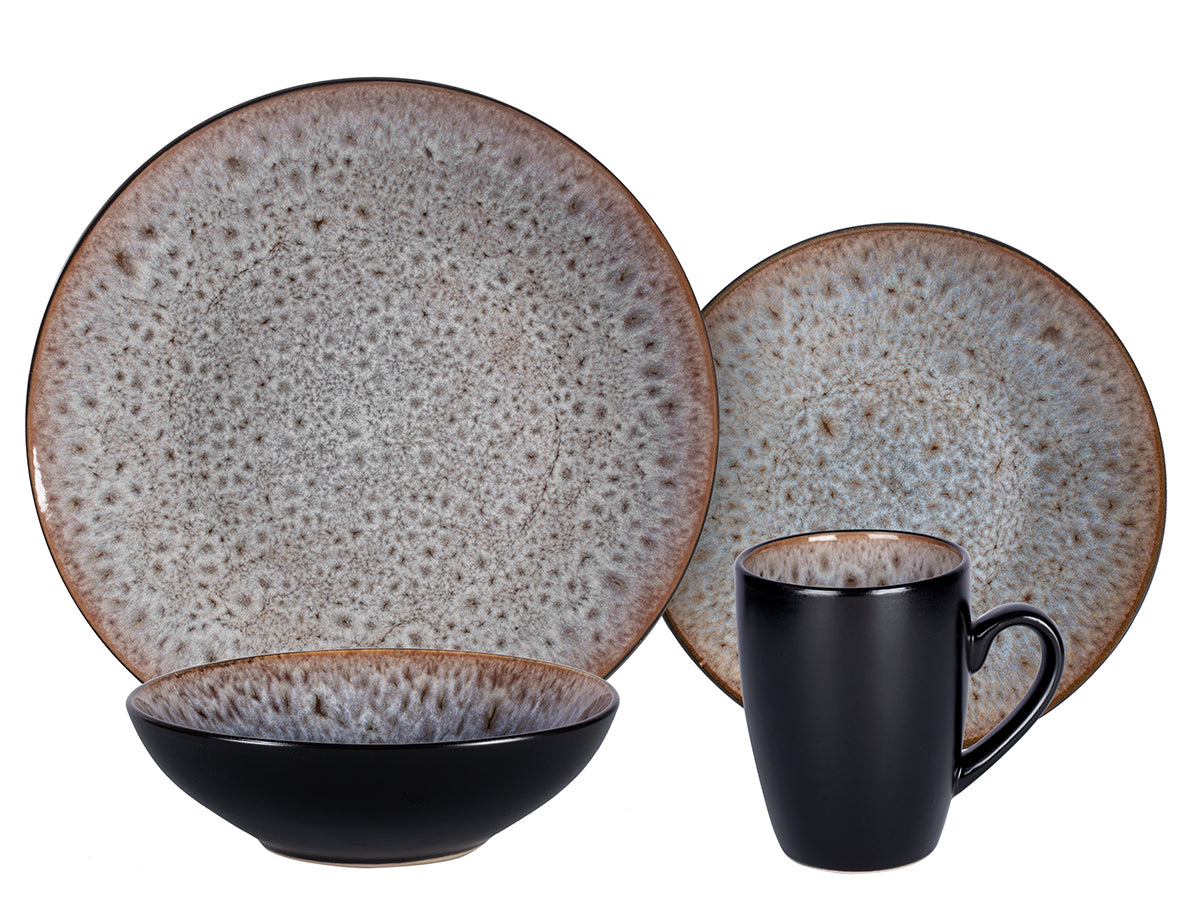 Stoneware Reactive Glaze 16pc Dinnerware Set