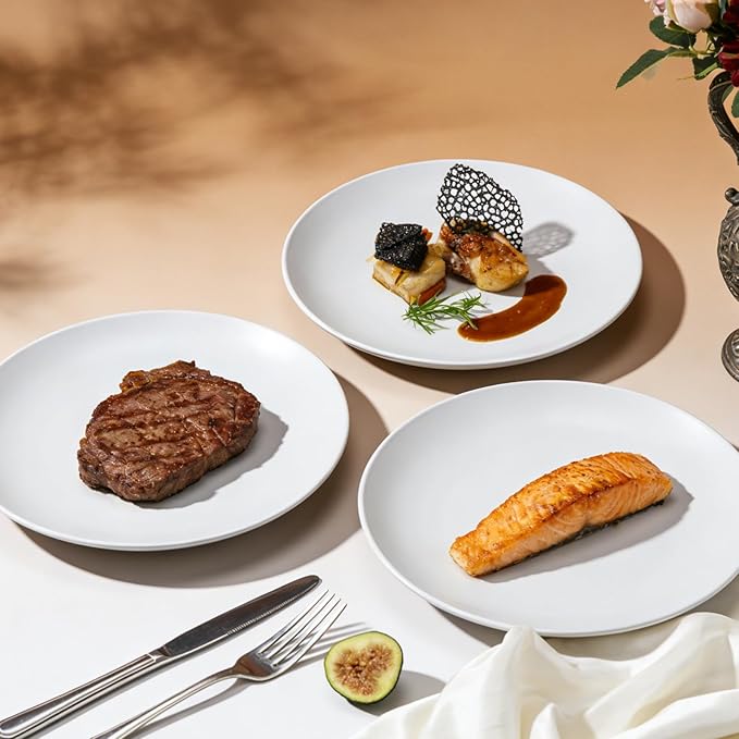 Commercial-Grade Stoneware Coupe Plates