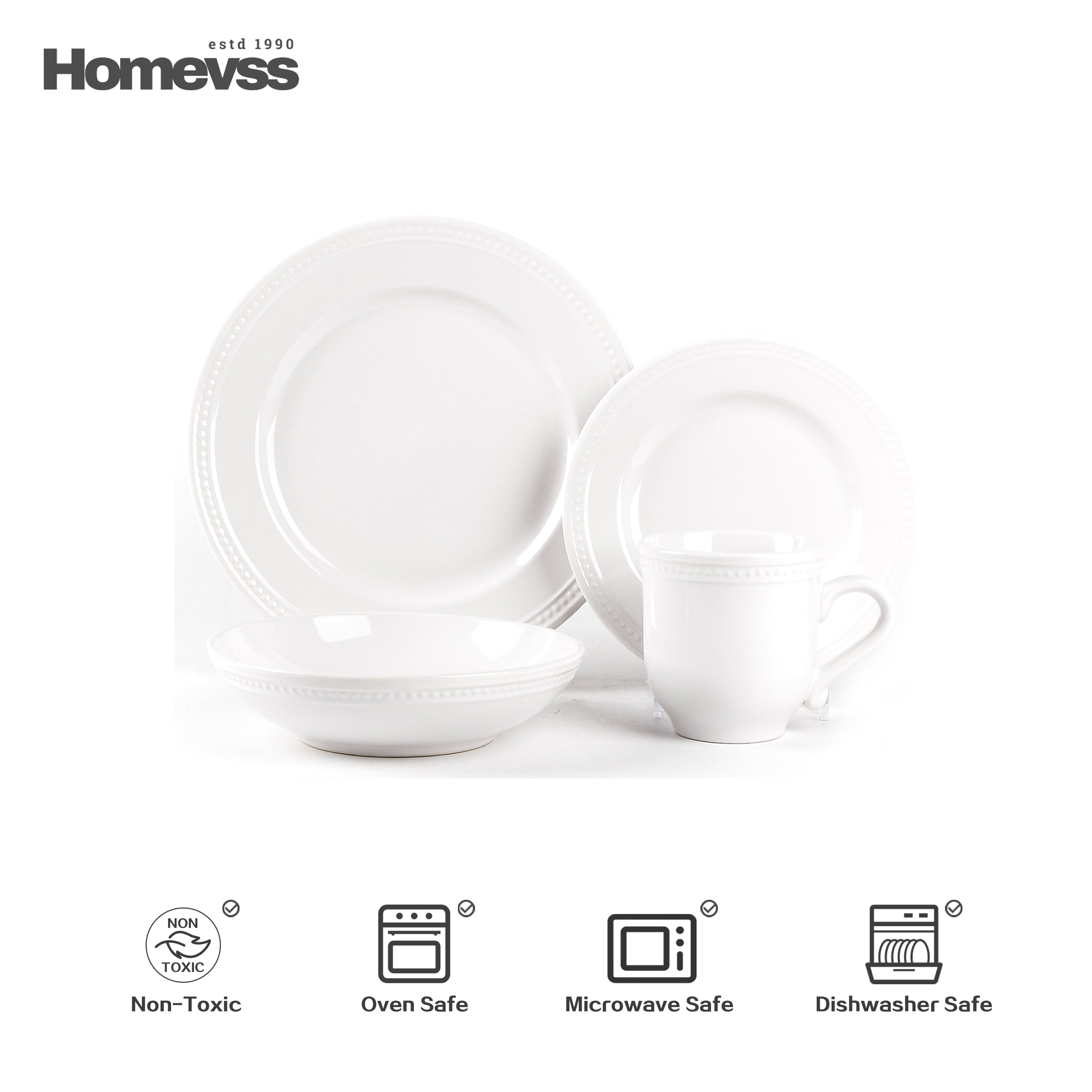 Pearl Dots Stoneware Dinnerware Set