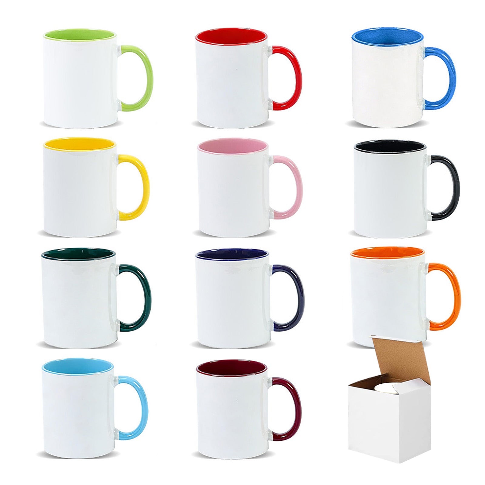 11oz Stoneware Sublimation Mug Blanks, in white gift box