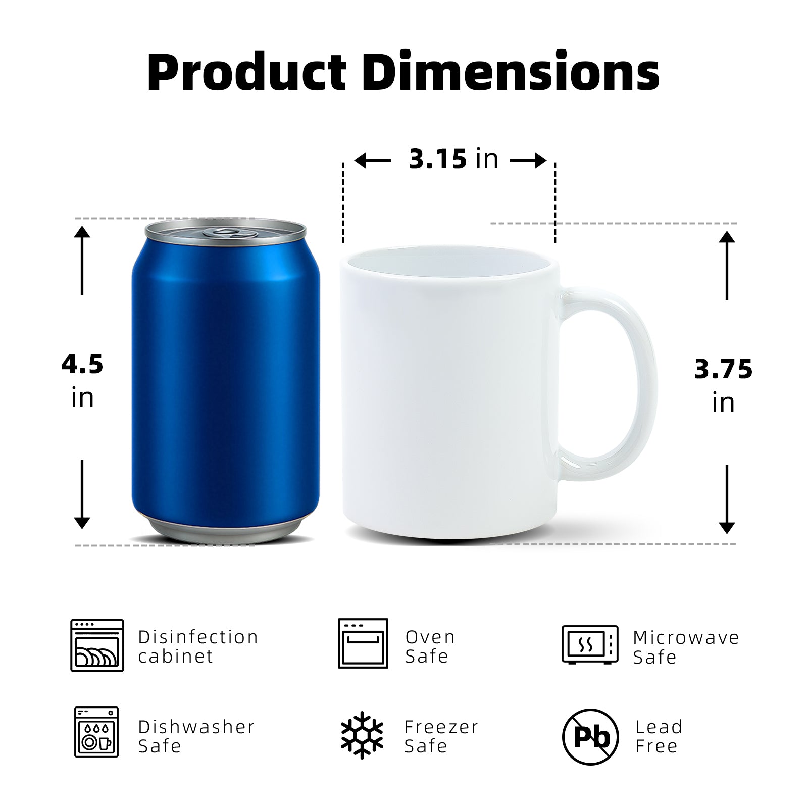 11oz Stoneware Sublimation Mug Blanks