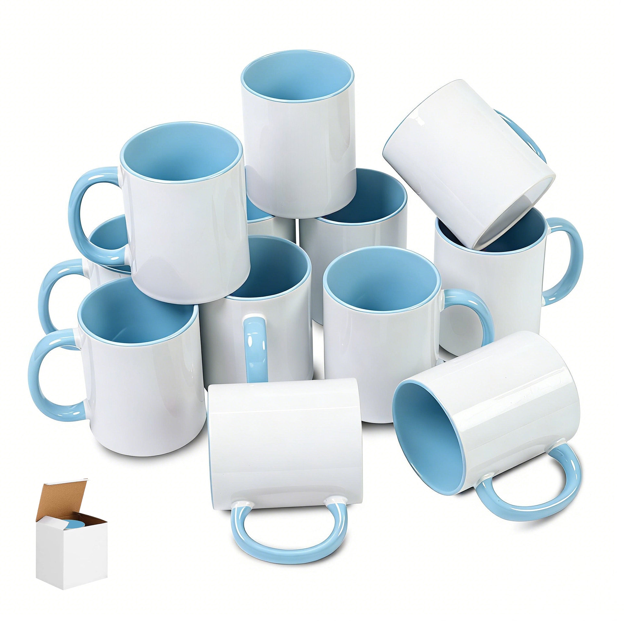 11oz Stoneware Sublimation Mug Blanks, in white gift box