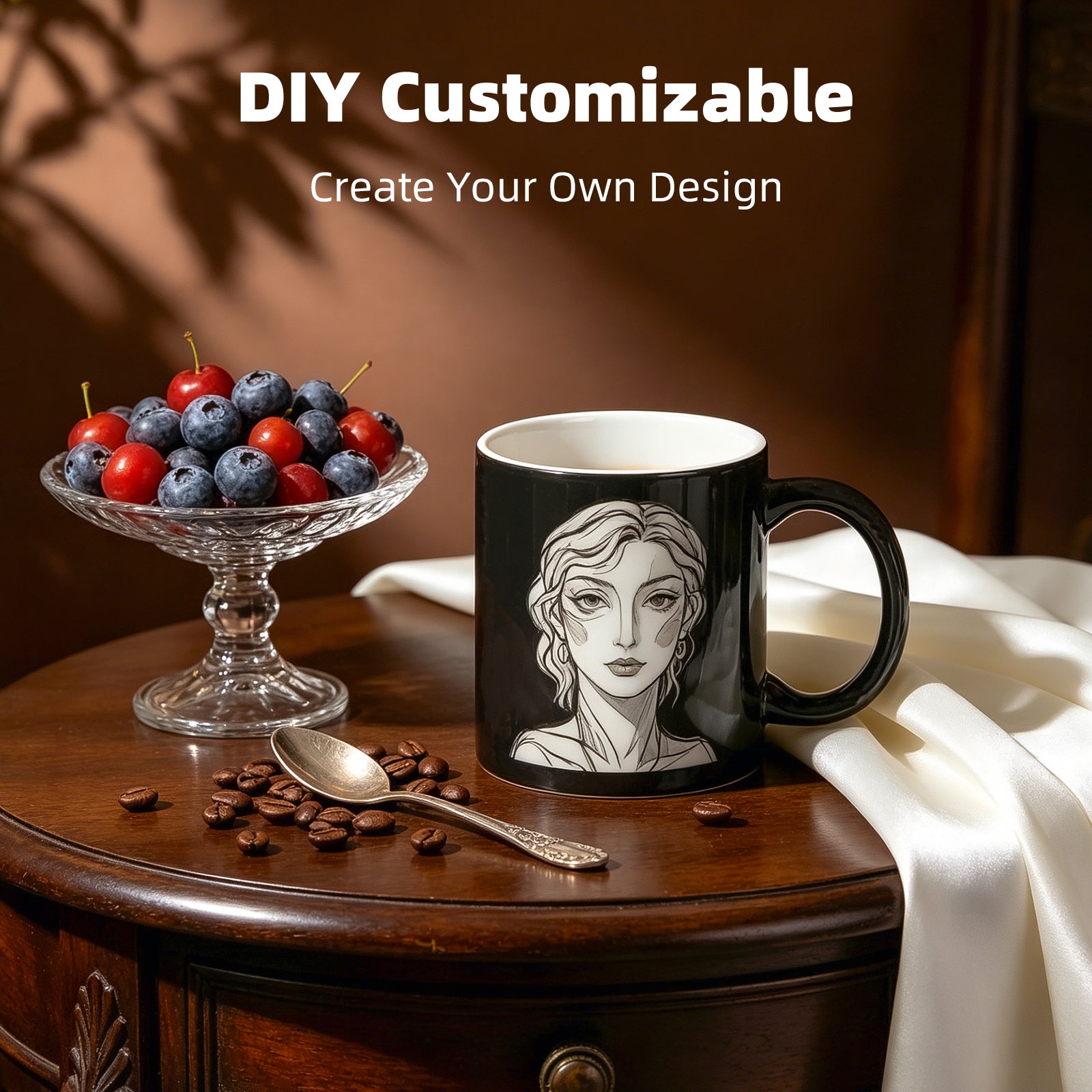 11oz Color Changing Sublimation Mug Blanks, in white gift box