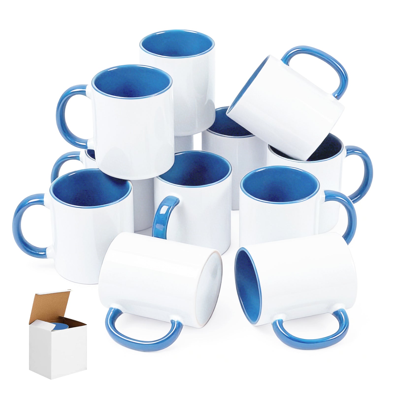 11oz Stoneware Sublimation Mug Blanks, in white gift box