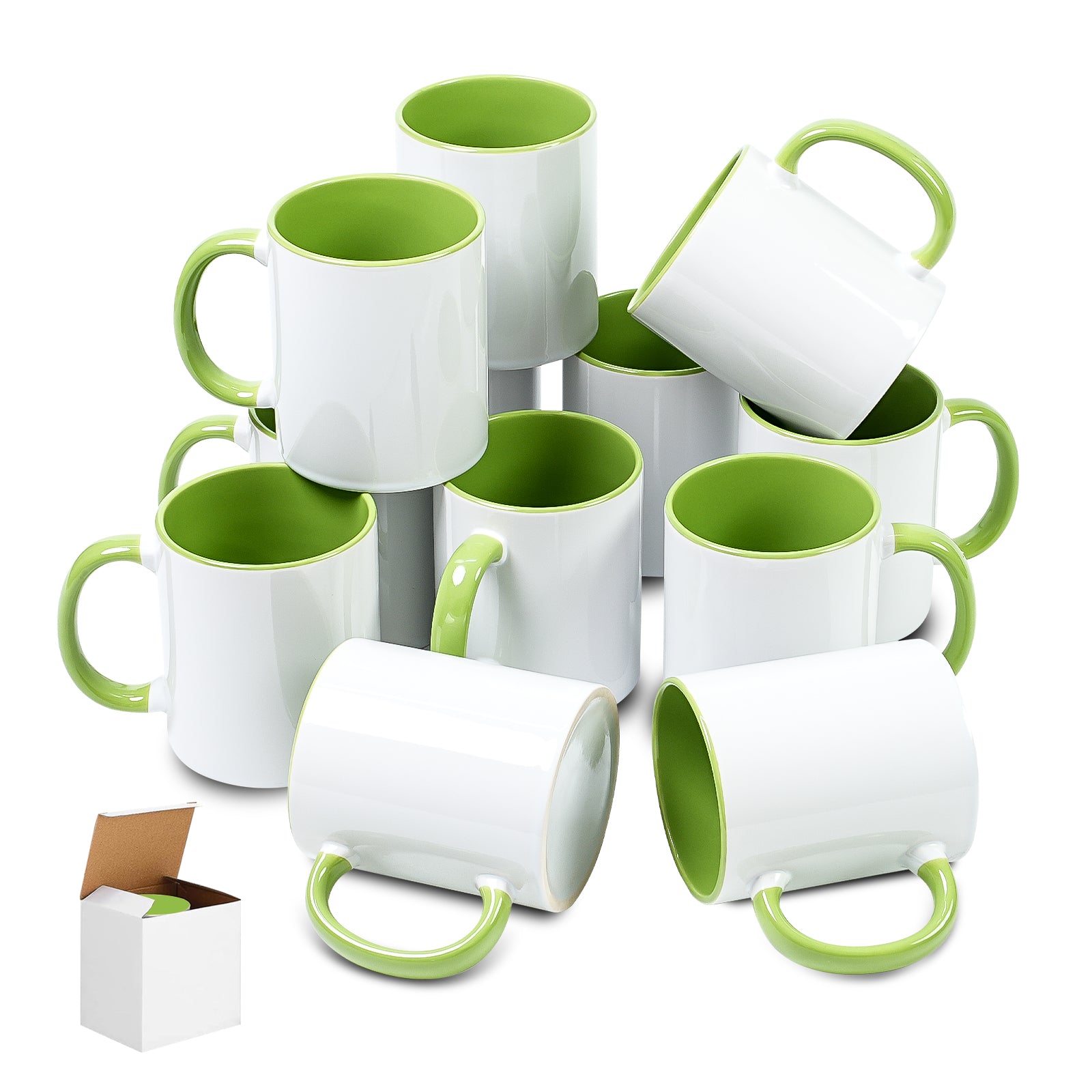 11oz Stoneware Sublimation Mug Blanks, in white gift box