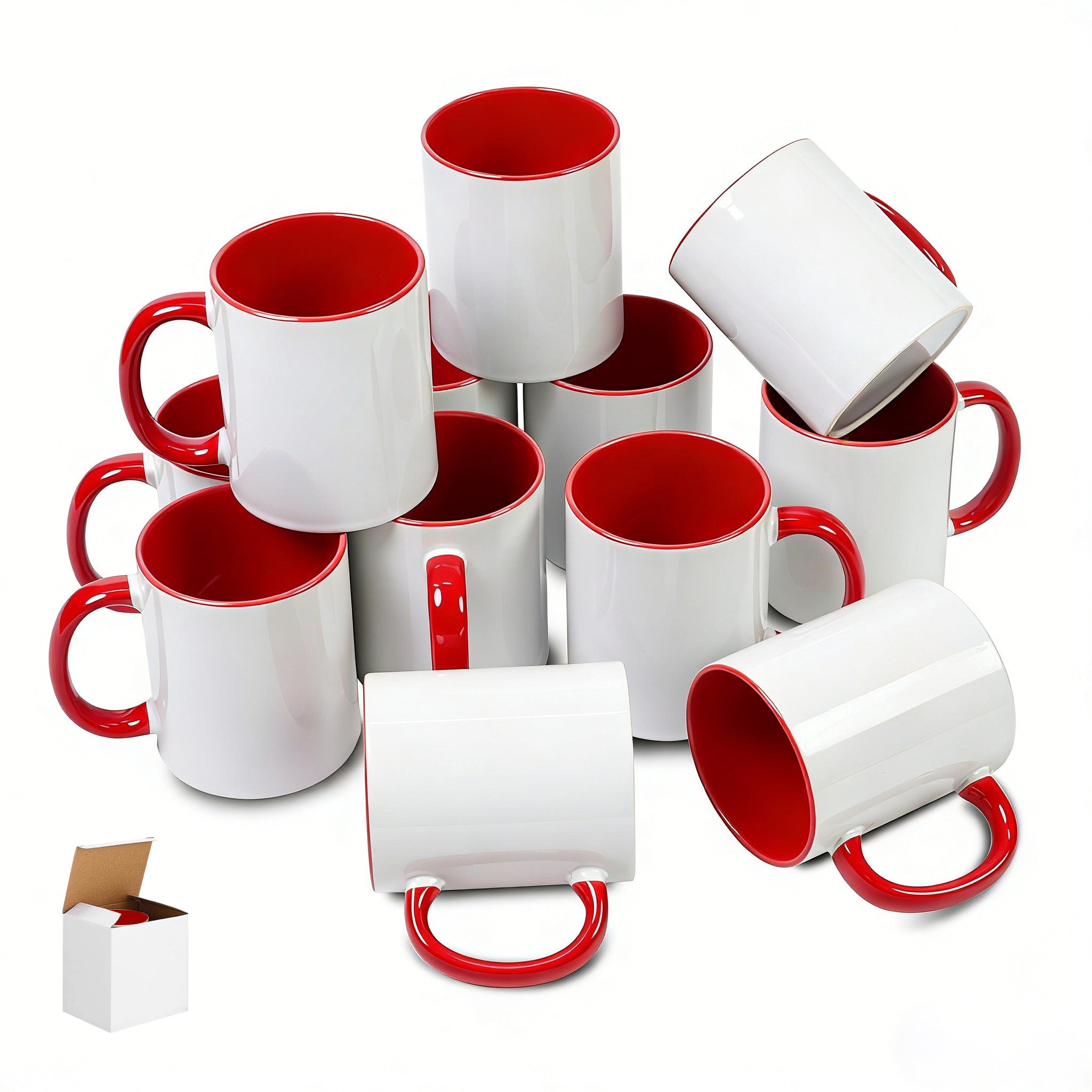11oz Stoneware Sublimation Mug Blanks, in white gift box