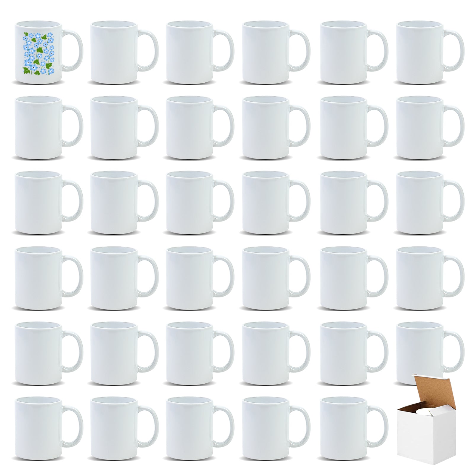 11oz Stoneware Sublimation Mug Blanks, in white gift box