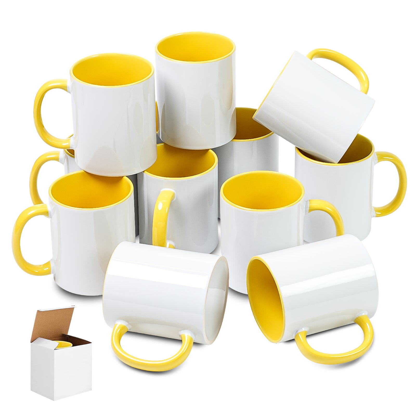 11oz Stoneware Sublimation Mug Blanks, in white gift box