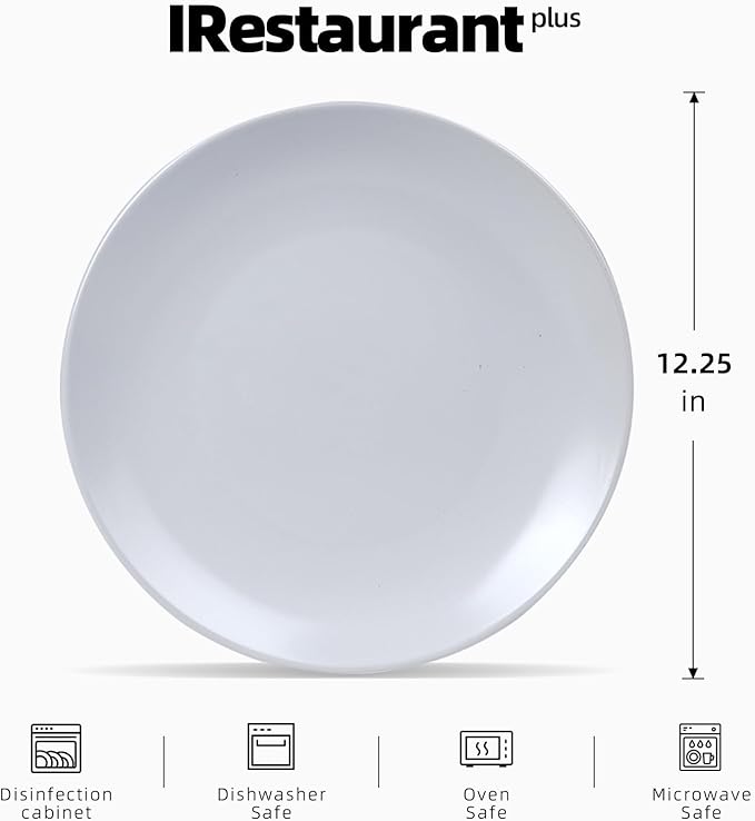 Commercial-Grade Stoneware Coupe Plates
