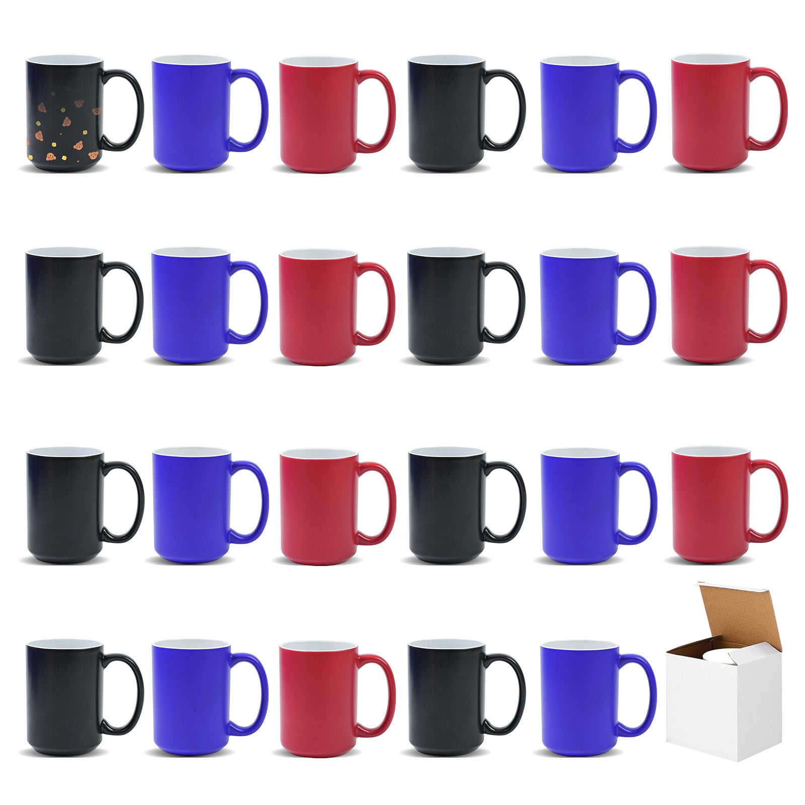 15oz Color-Changing Stoneware Sublimation Mug Blanks, in white gift box