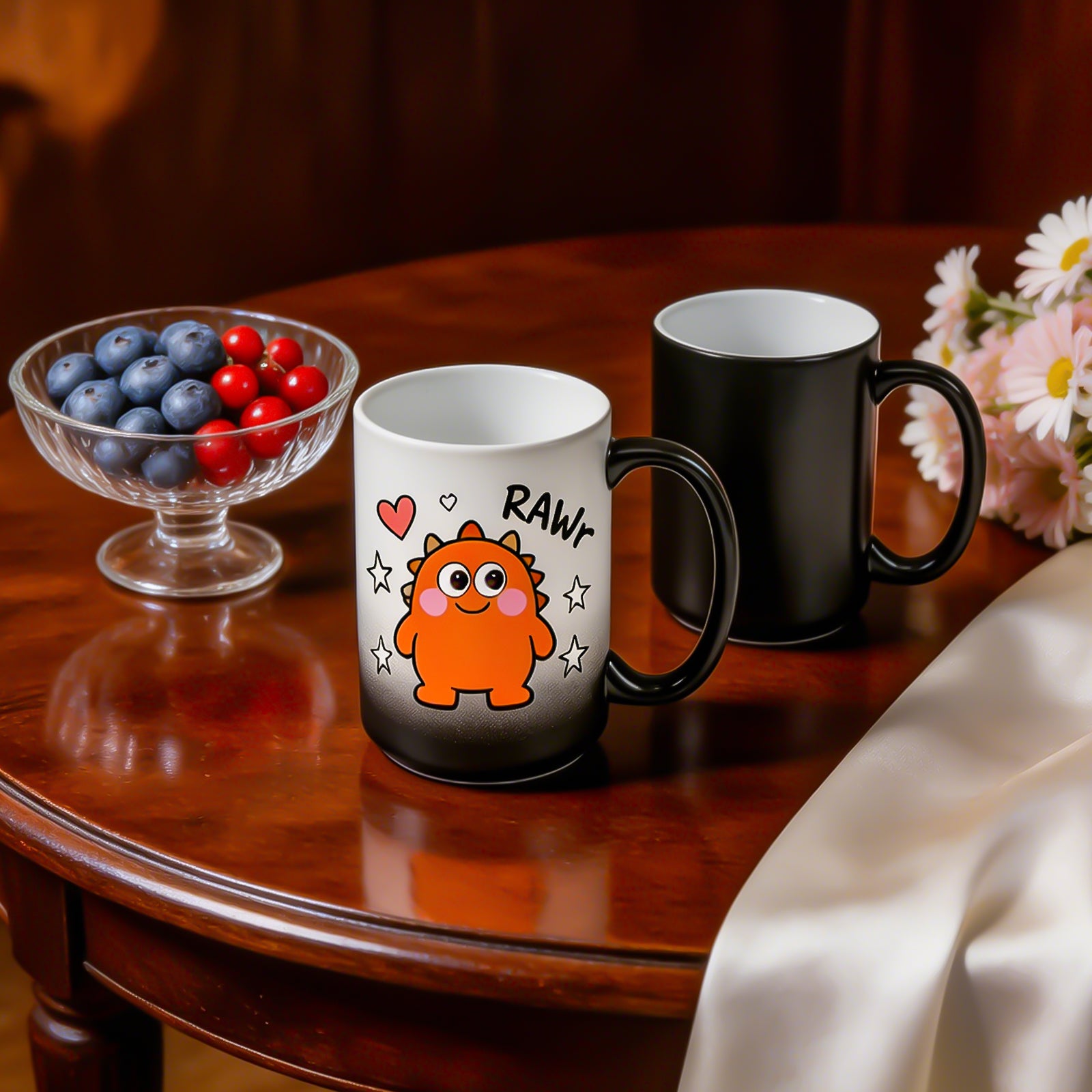 15oz Color-Changing Stoneware Sublimation Mug Blanks, in white gift box