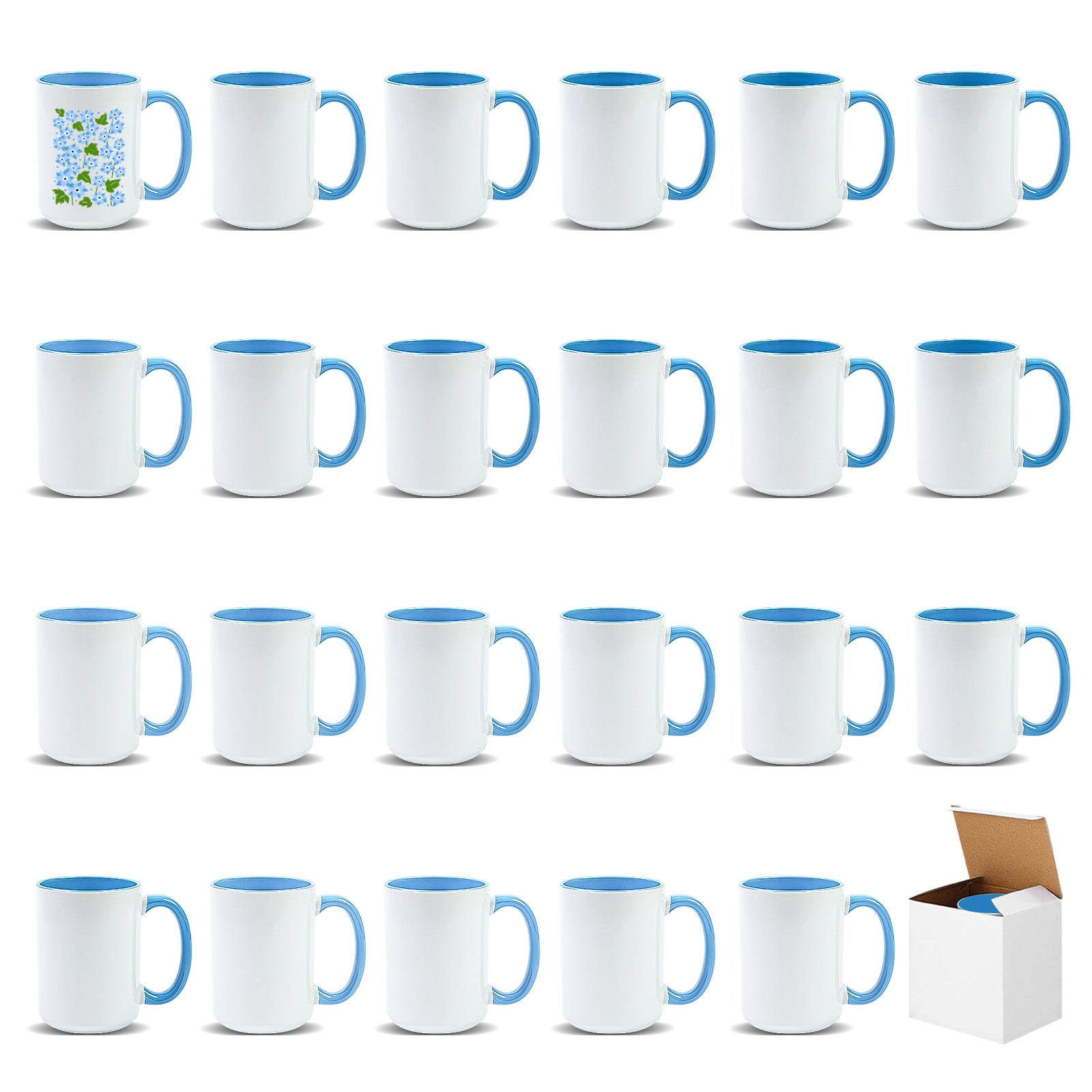 15oz Stoneware Sublimation Mug Blanks, in white gift box