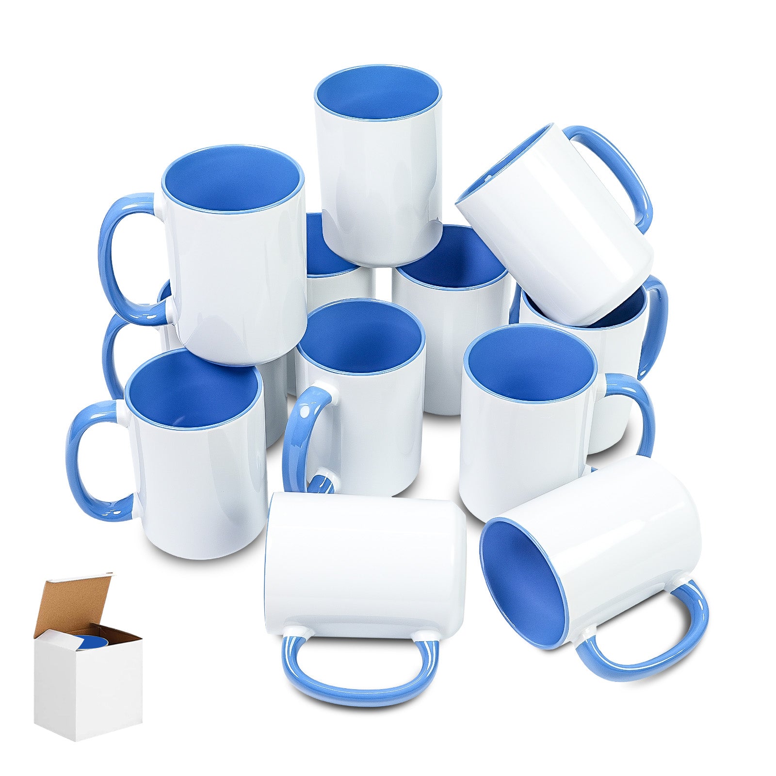 15oz Stoneware Sublimation Mug Blanks, in white gift box