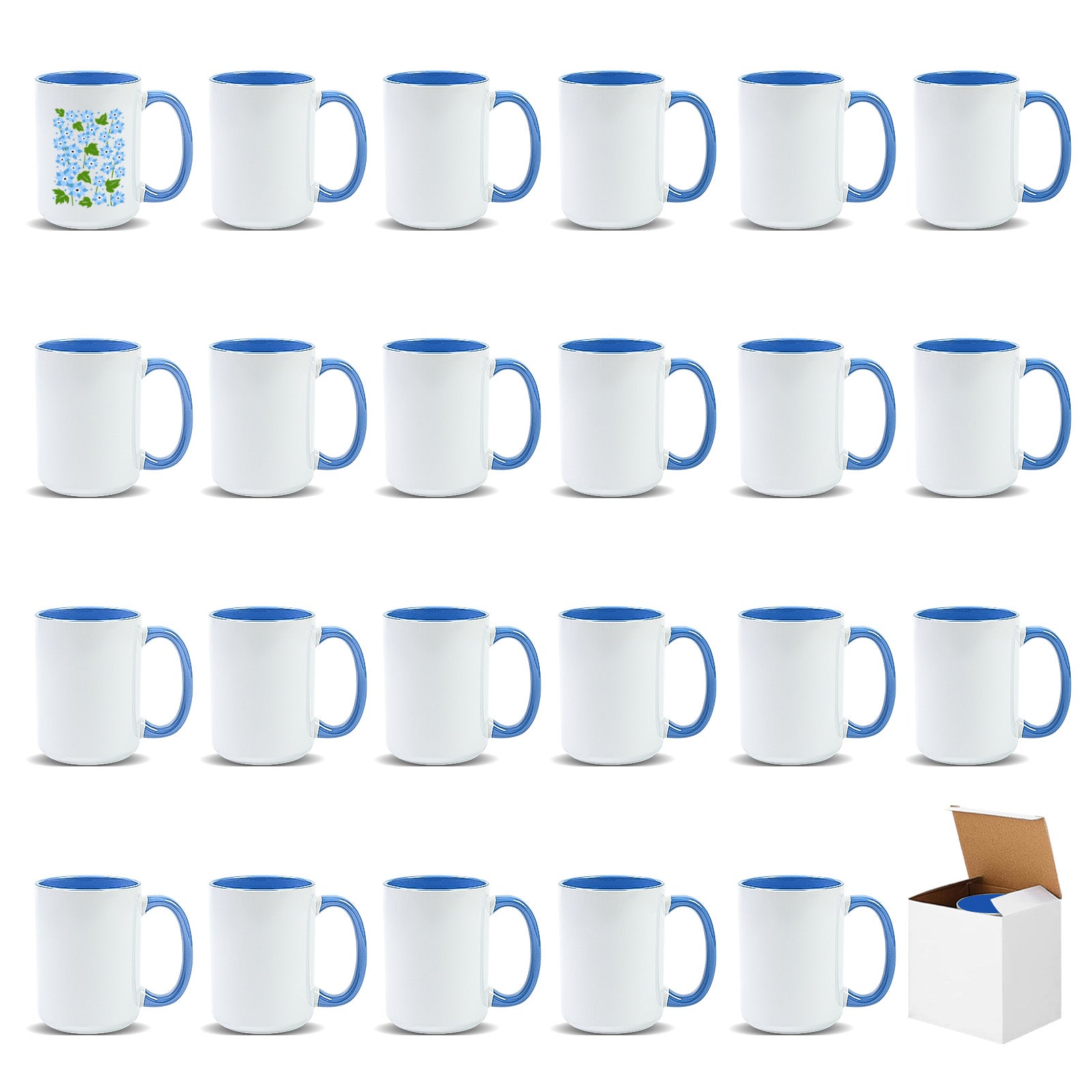 15oz Stoneware Sublimation Mug Blanks, in white gift box