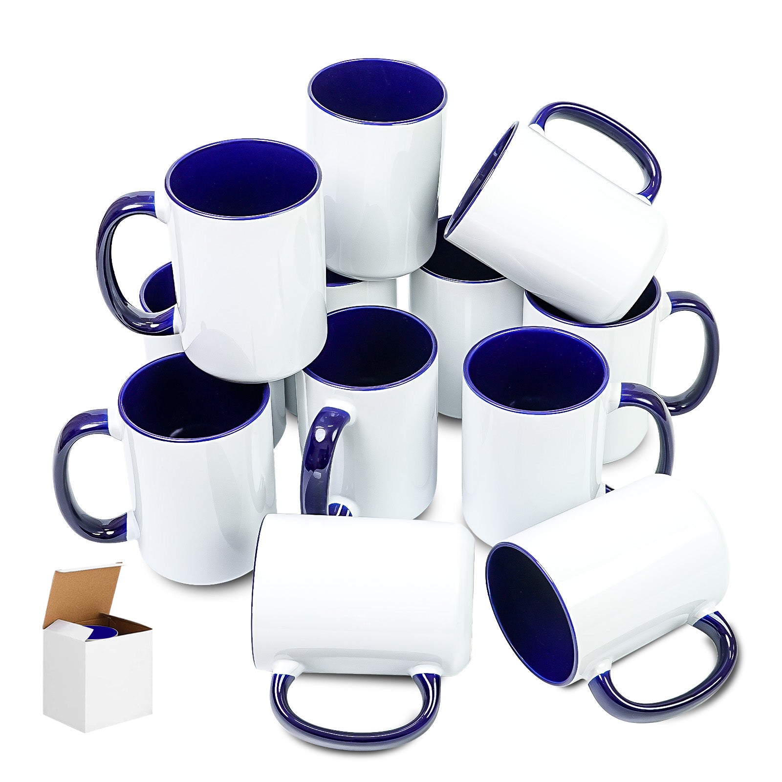15oz Stoneware Sublimation Mug Blanks, in white gift box