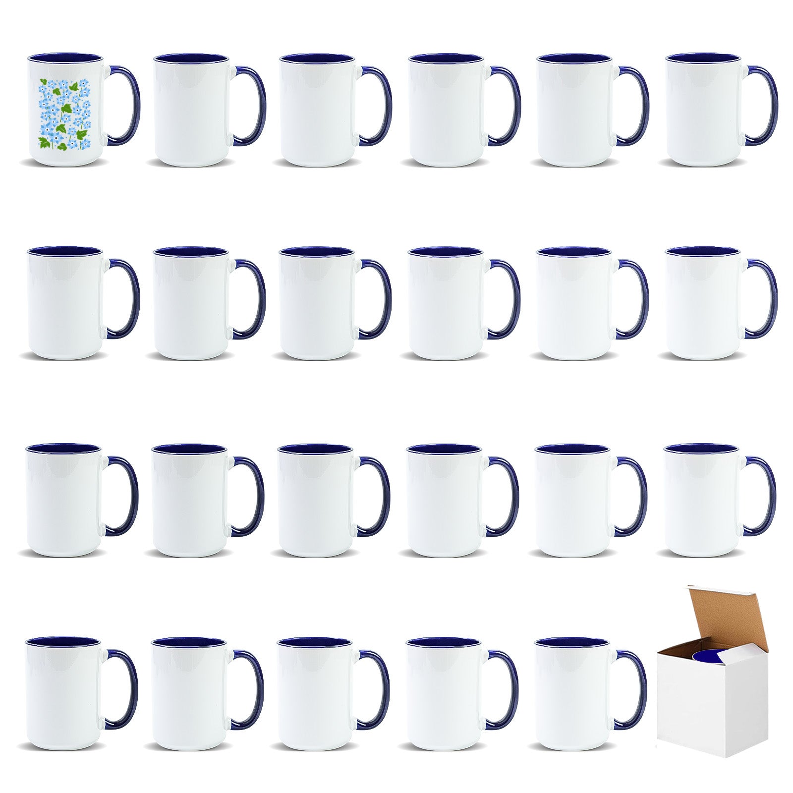 15oz Stoneware Sublimation Mug Blanks, in white gift box