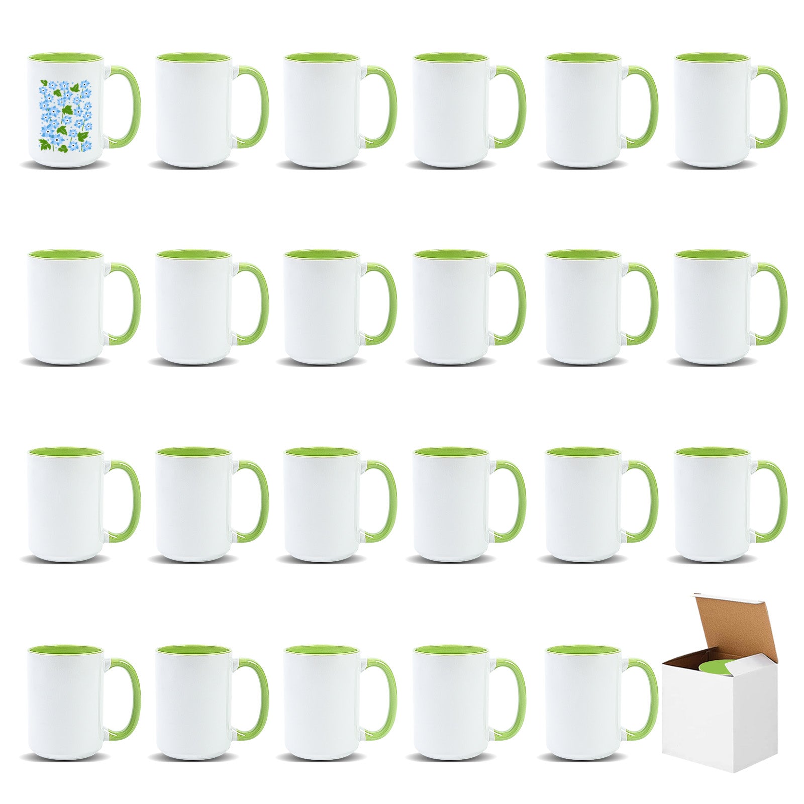 15oz Stoneware Sublimation Mug Blanks, in white gift box