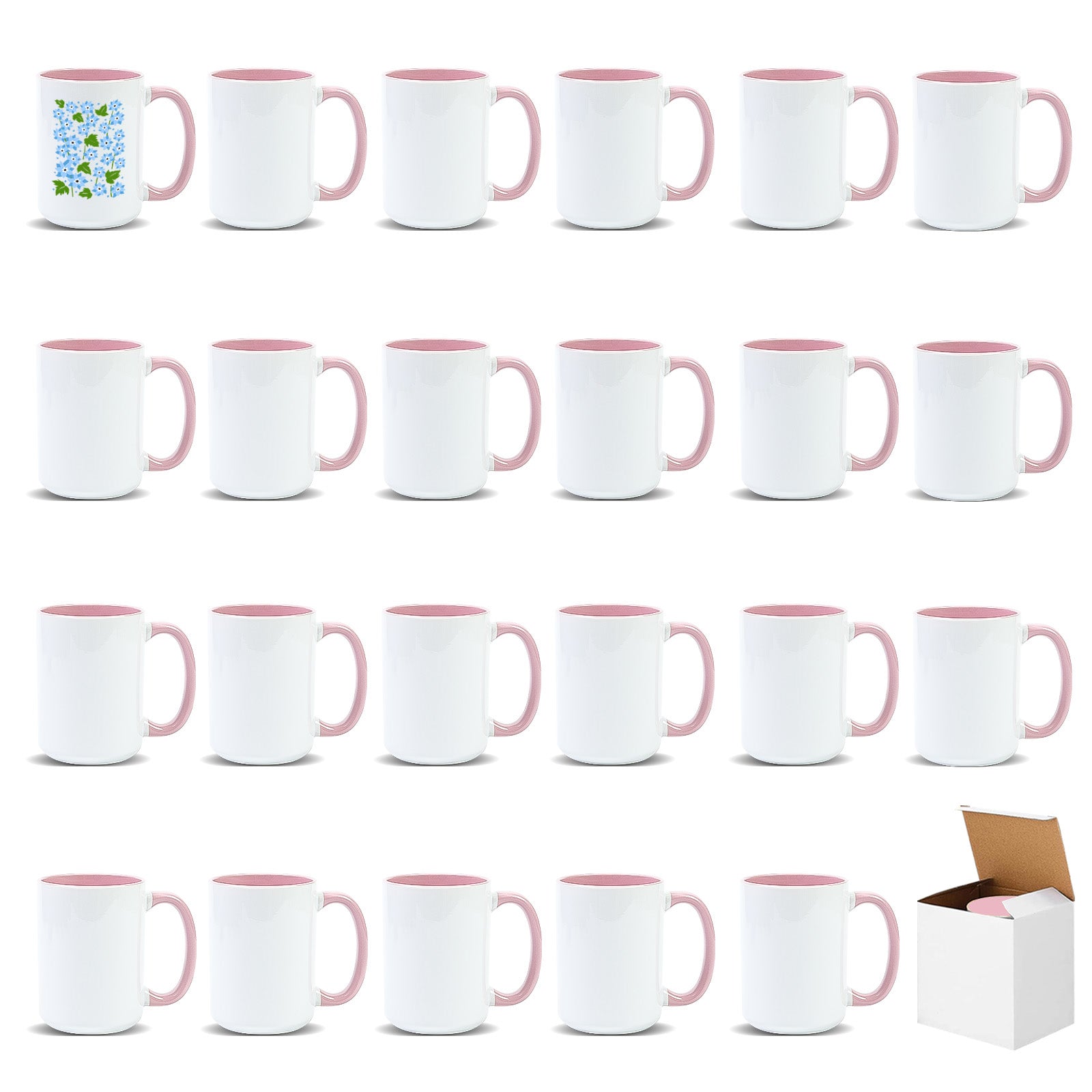 15oz Stoneware Sublimation Mug Blanks, in white gift box