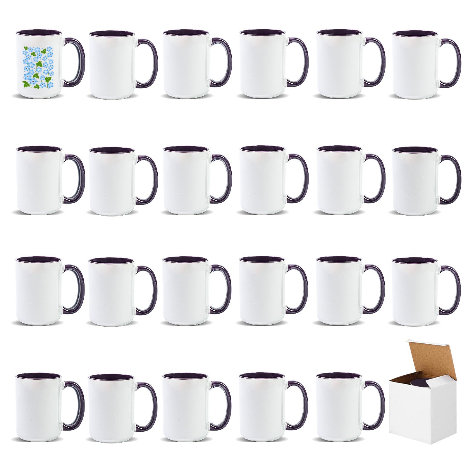 15oz Stoneware Sublimation Mug Blanks, in white gift box