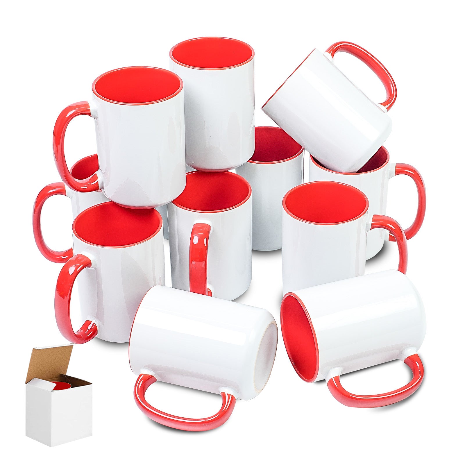 15oz Stoneware Sublimation Mug Blanks, in white gift box