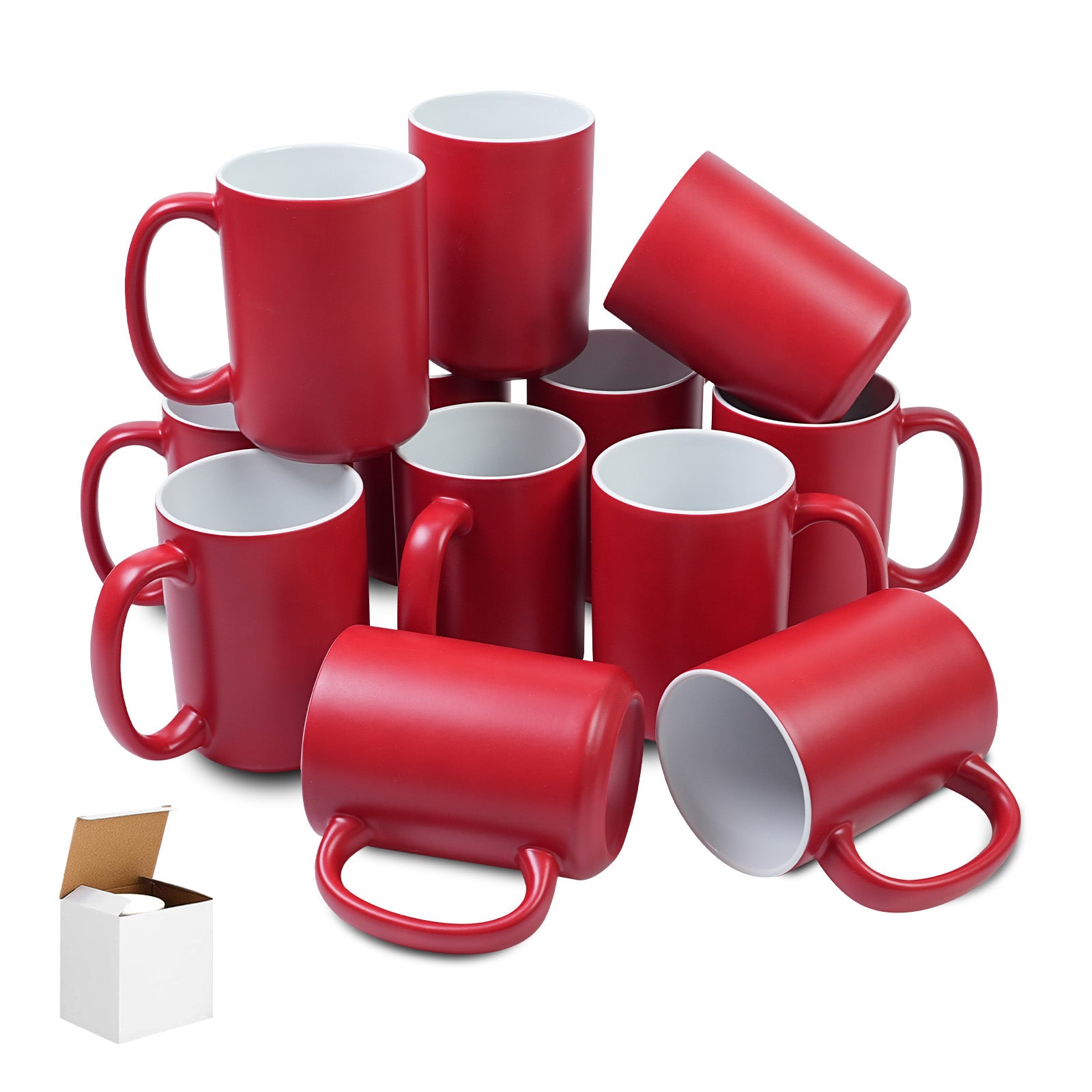 15oz Color-Changing Stoneware Sublimation Mug Blanks, in white gift box